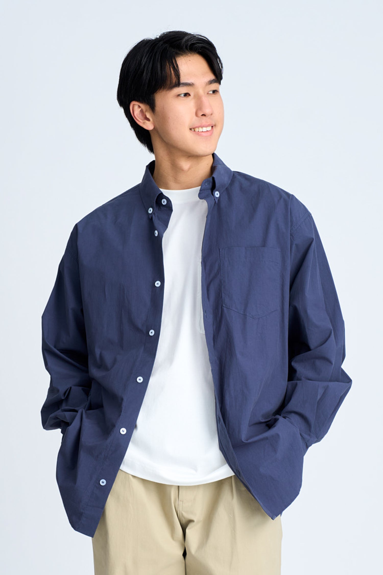 Restyle Button-down Shirt - Navy