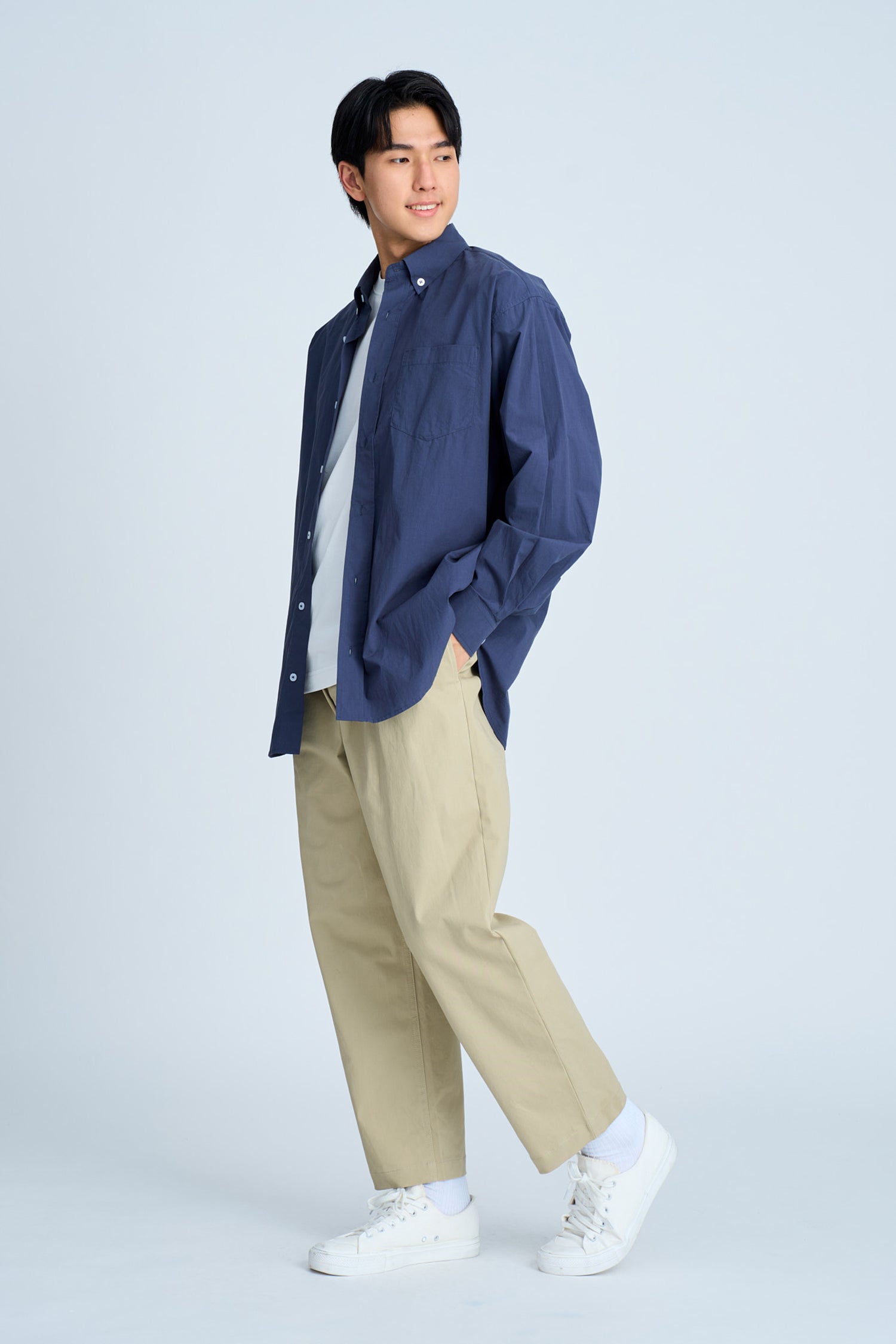 Restyle Button-down Shirt - Navy