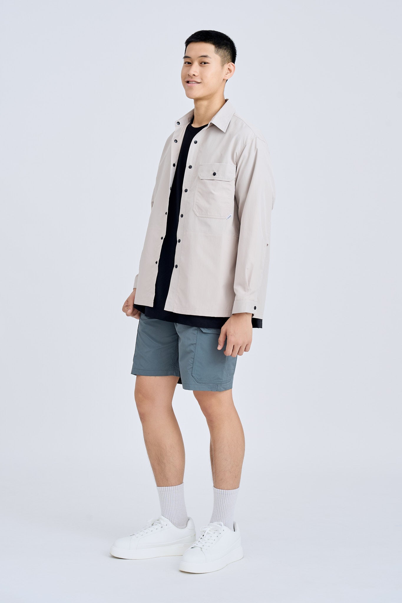 Utility Pocket Overshirt - Khaki