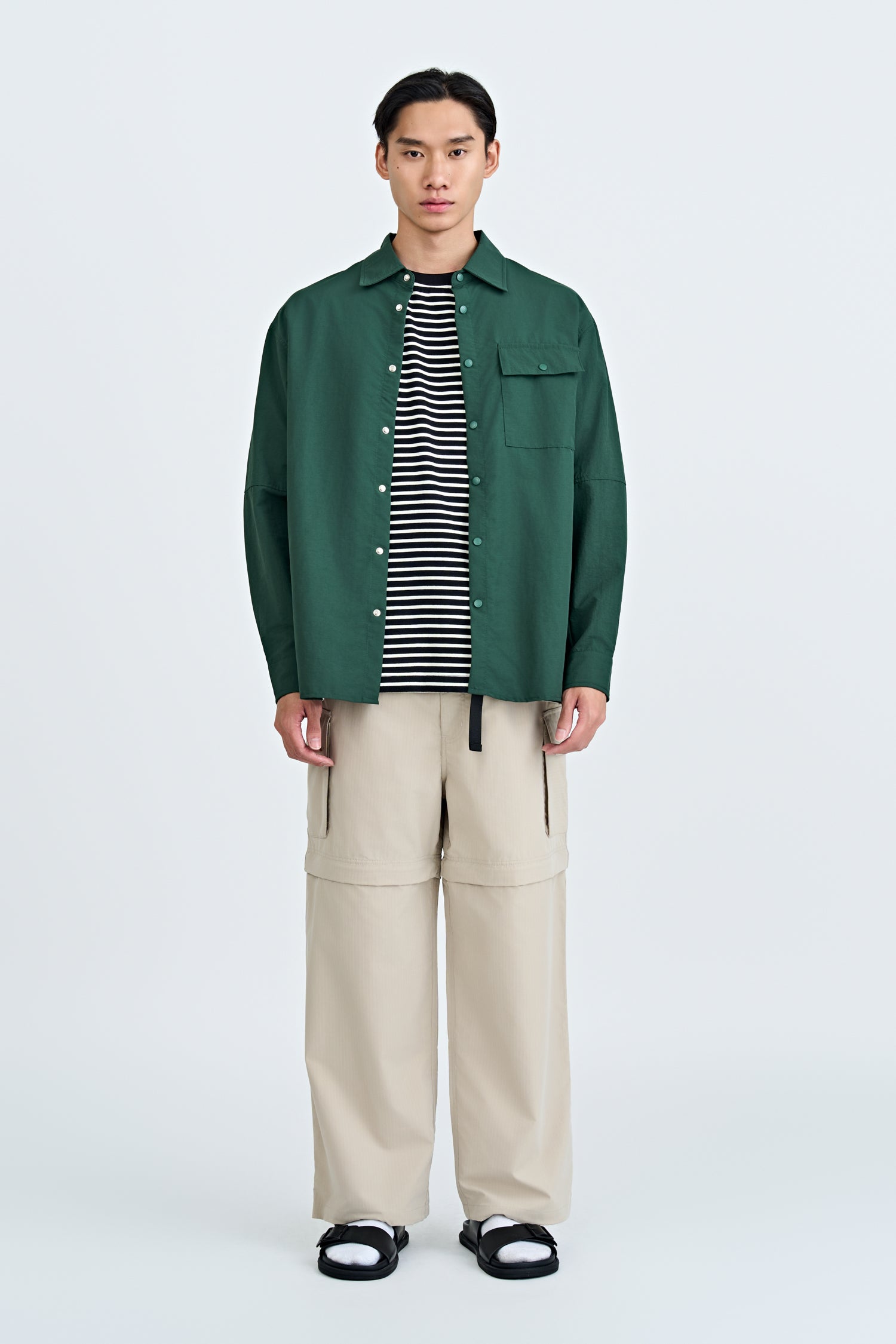 Nylon Pocket Shirt - Chalk Green