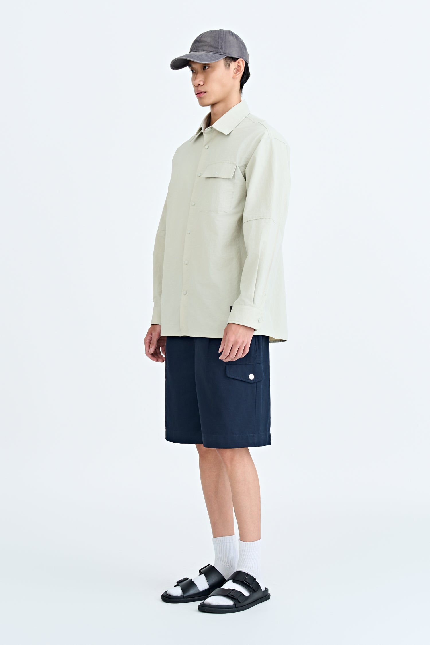 Nylon Pocket Shirt - Sand