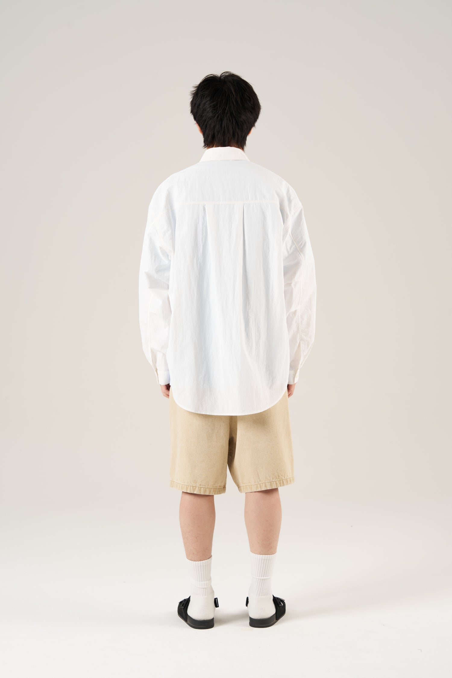 Paracord Pocket Oversized Shirt - Cream