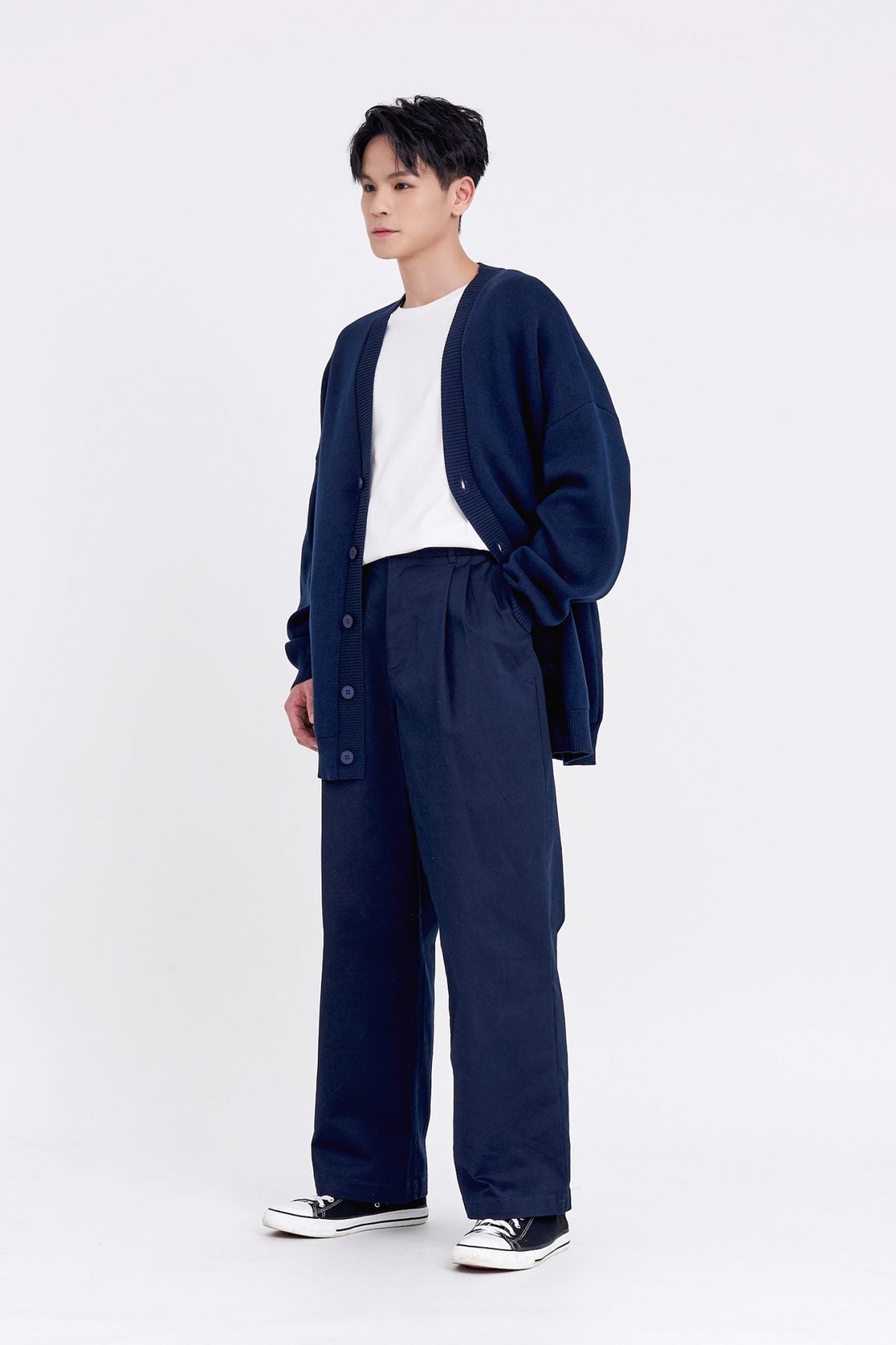 Knitted Patch Pocket Cardigan