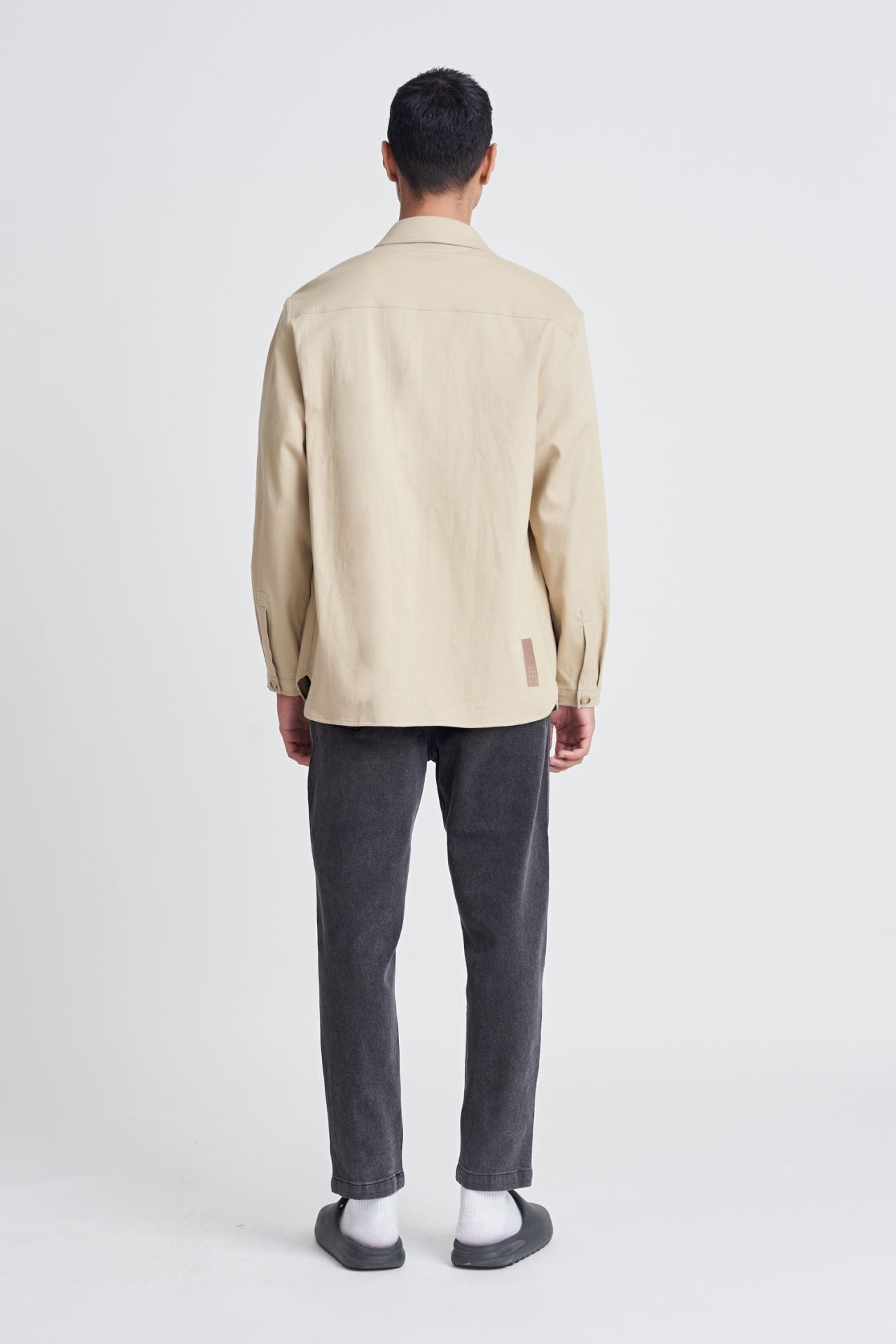 Cotton Stretch Relaxed Fit Utility Shirt Jacket