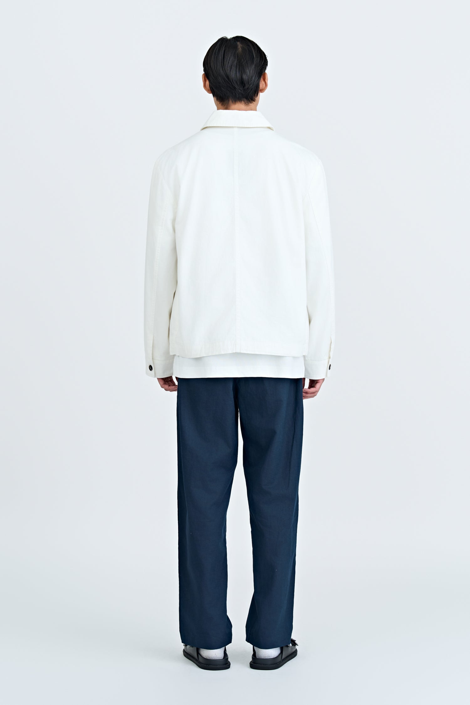 Patch Pocket Casual Jacket - Cream