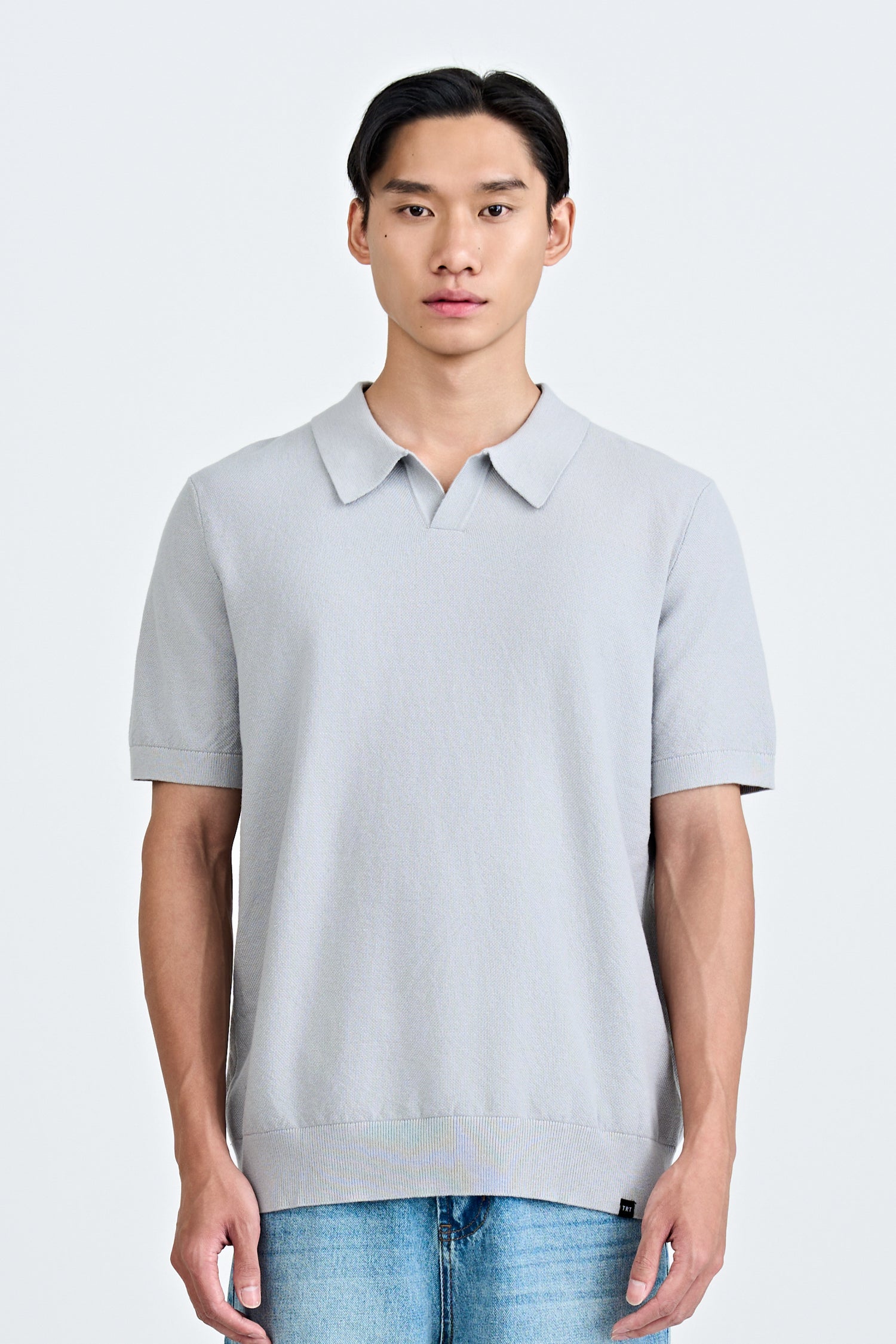 Knitted Open Collar Top - Silver – The Restyle Trait Malaysia