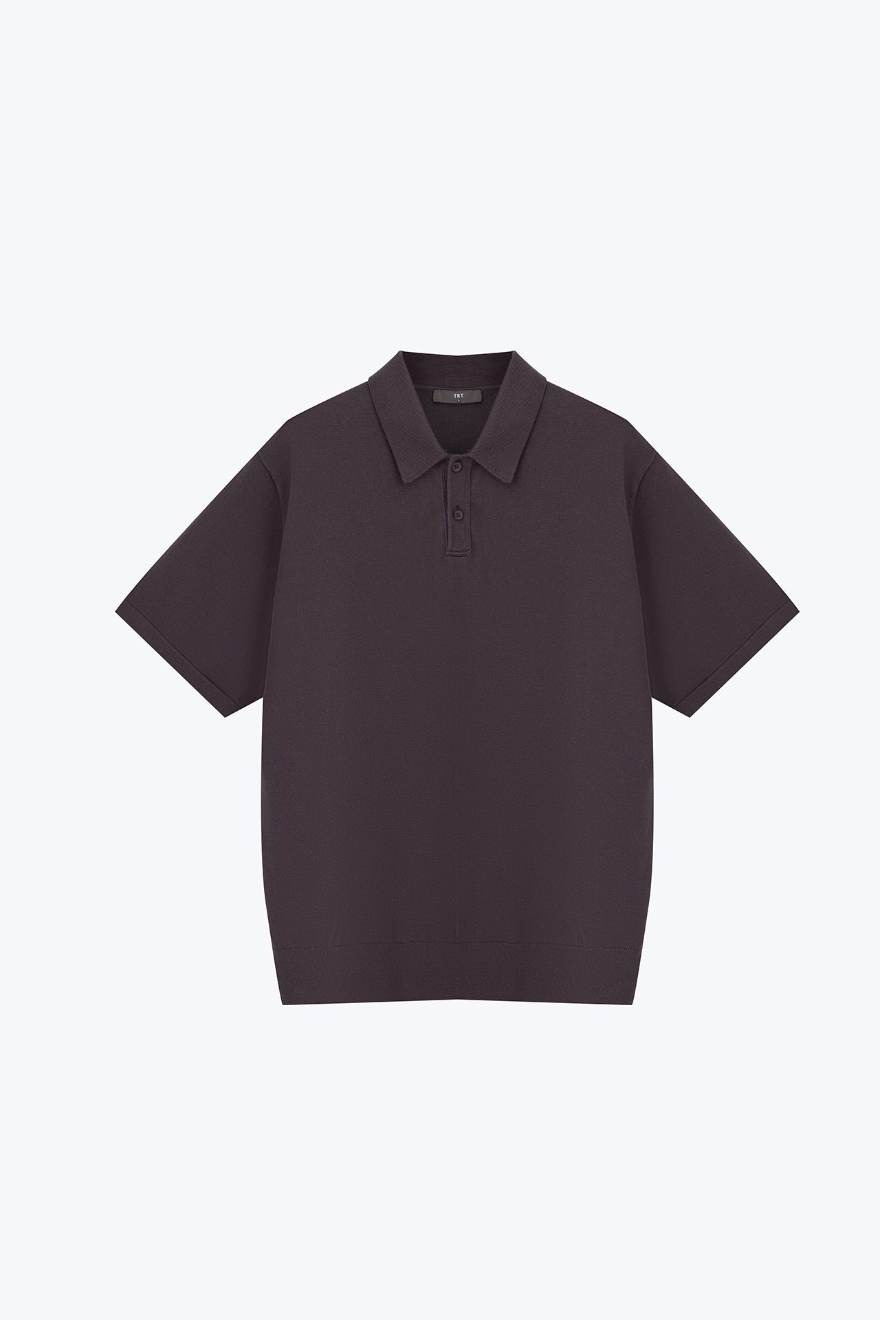 Relaxed Cut Knit Polo - Charcoal