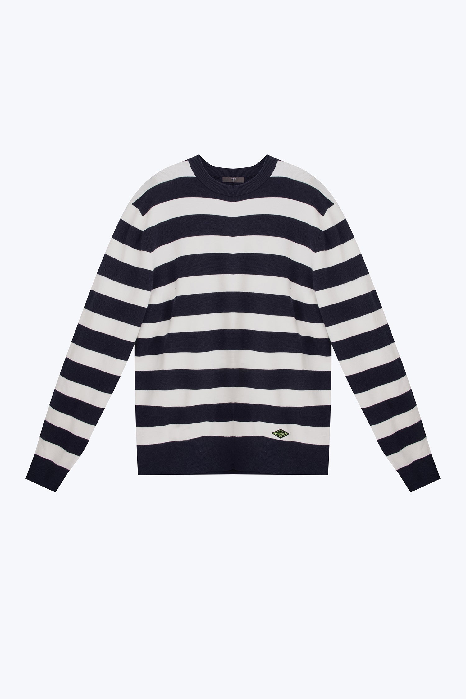 Knitted Cotton Crew Neck Sweater