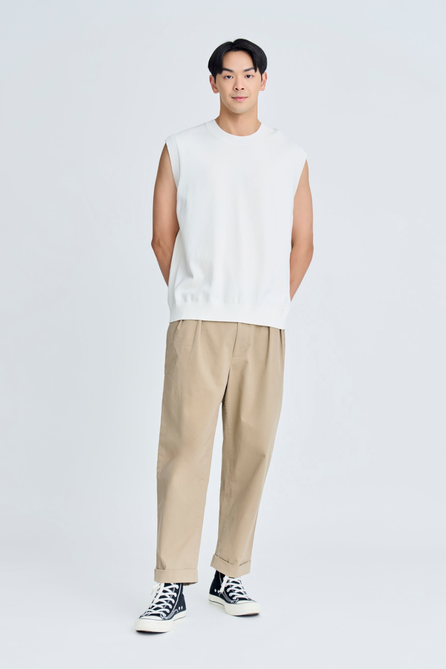 Knitted Crew Neck Vest