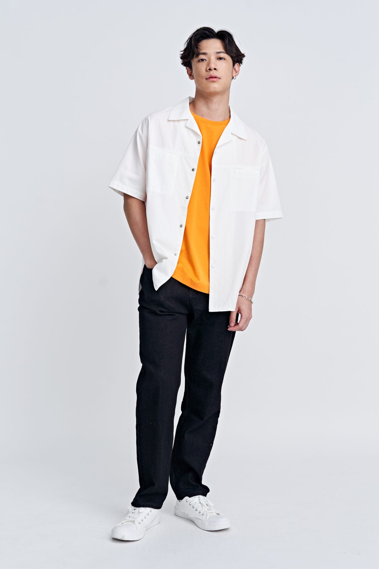Denim Straight Cut Jeans - Black