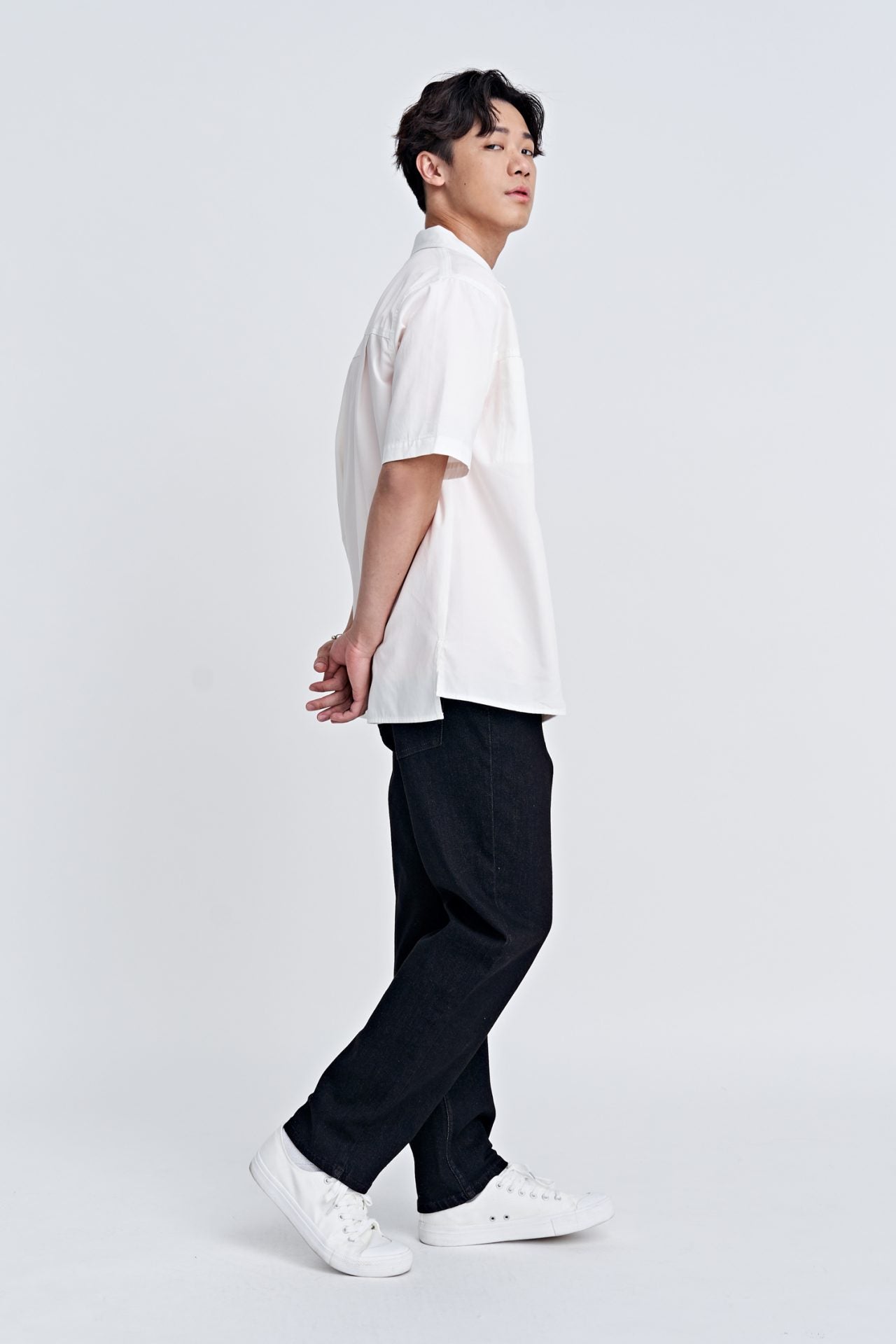 Denim Straight Cut Jeans - Black