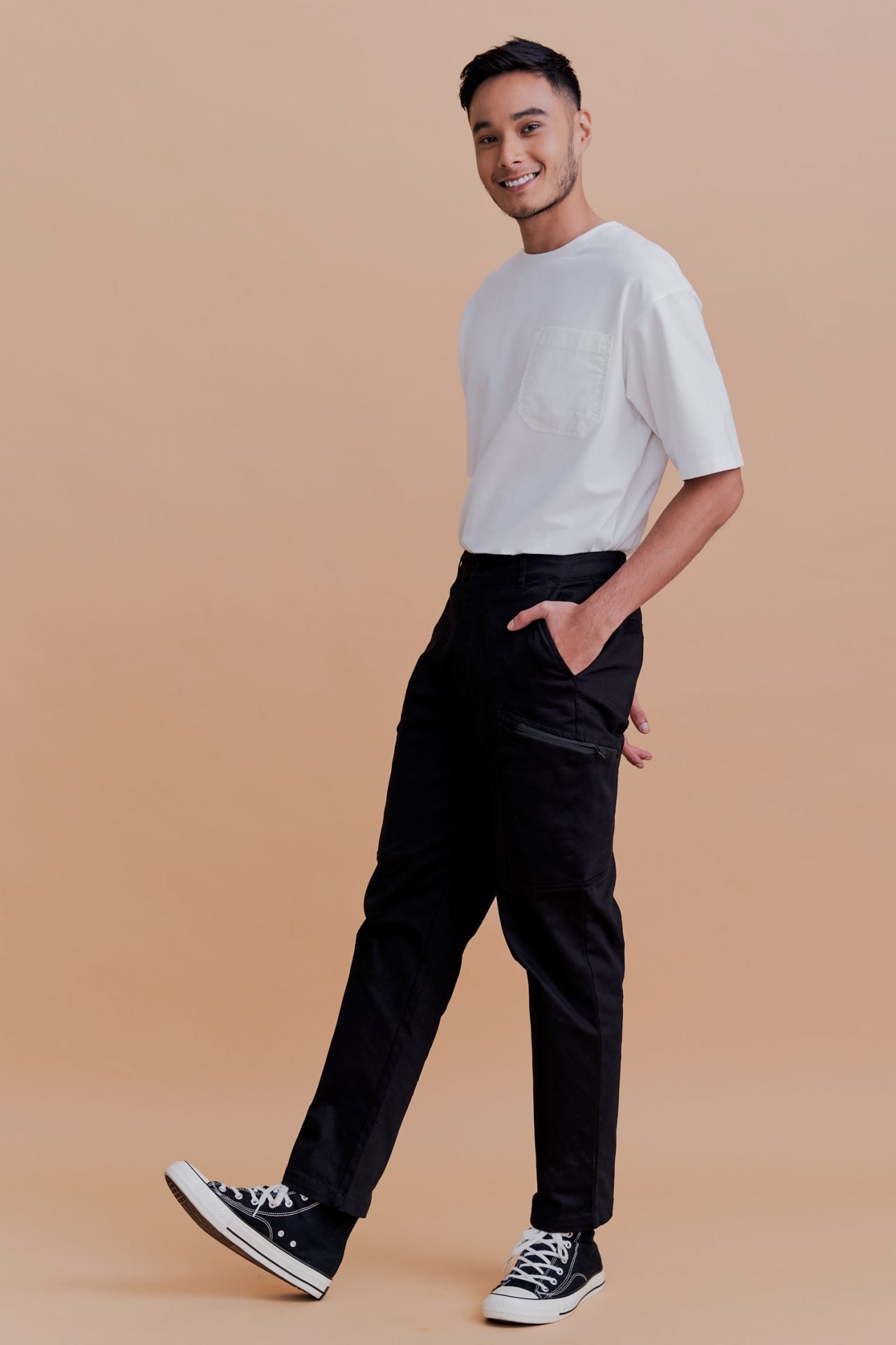 Cotton Stretch Utility Cargo Trousers