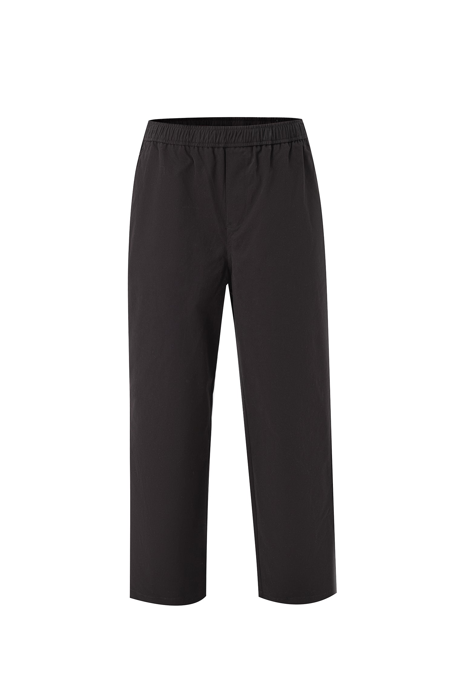 Drawstring Straight Cut Pants - Black