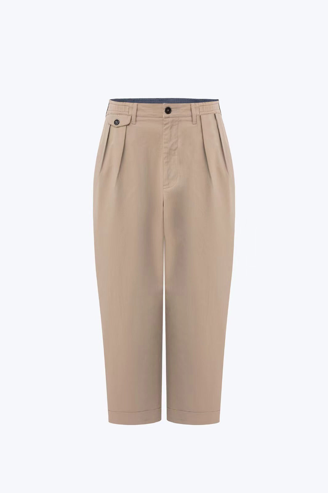 Pleated Wide Pants - Khaki