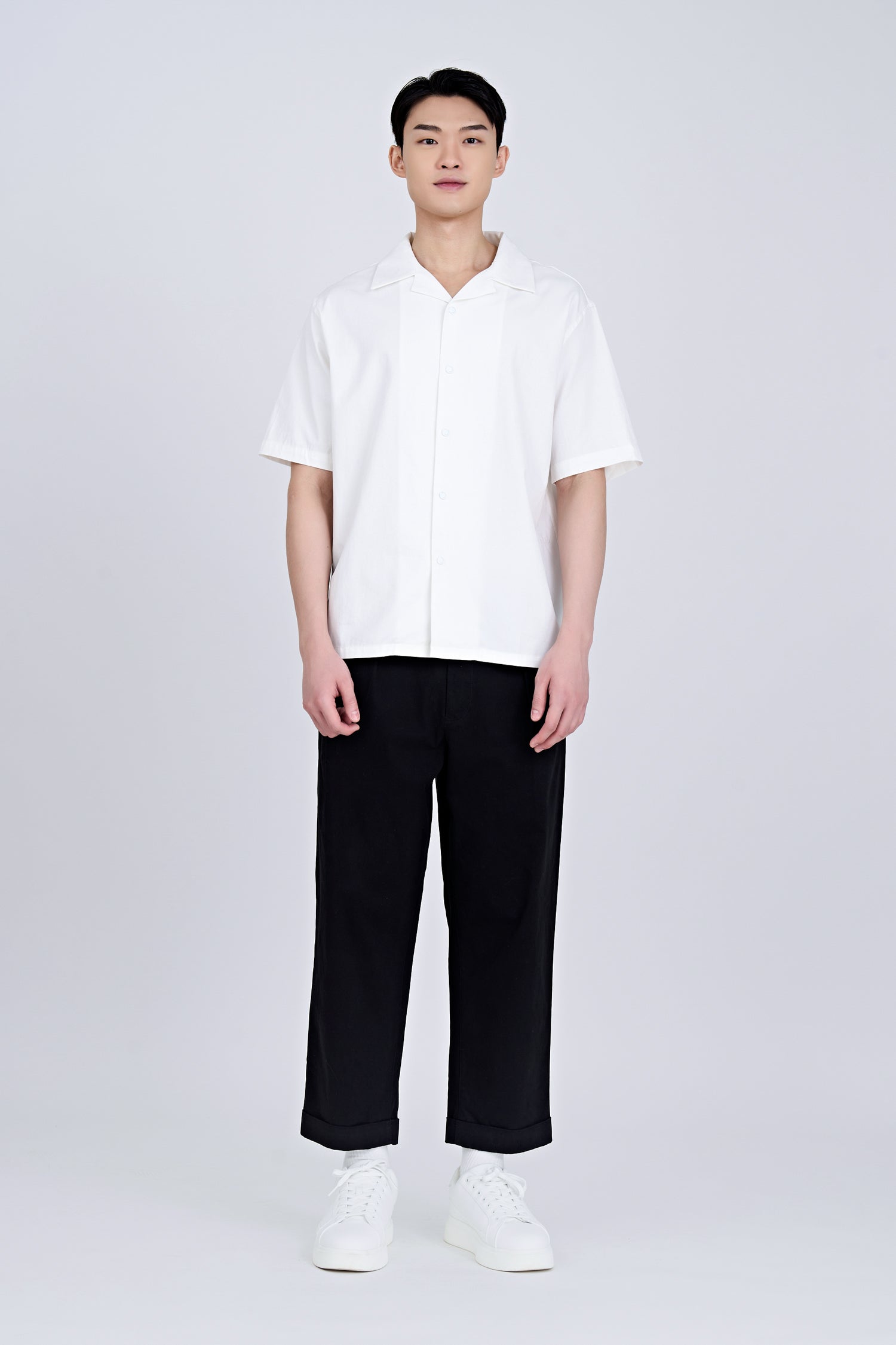 Pleated Wide Pants - Black