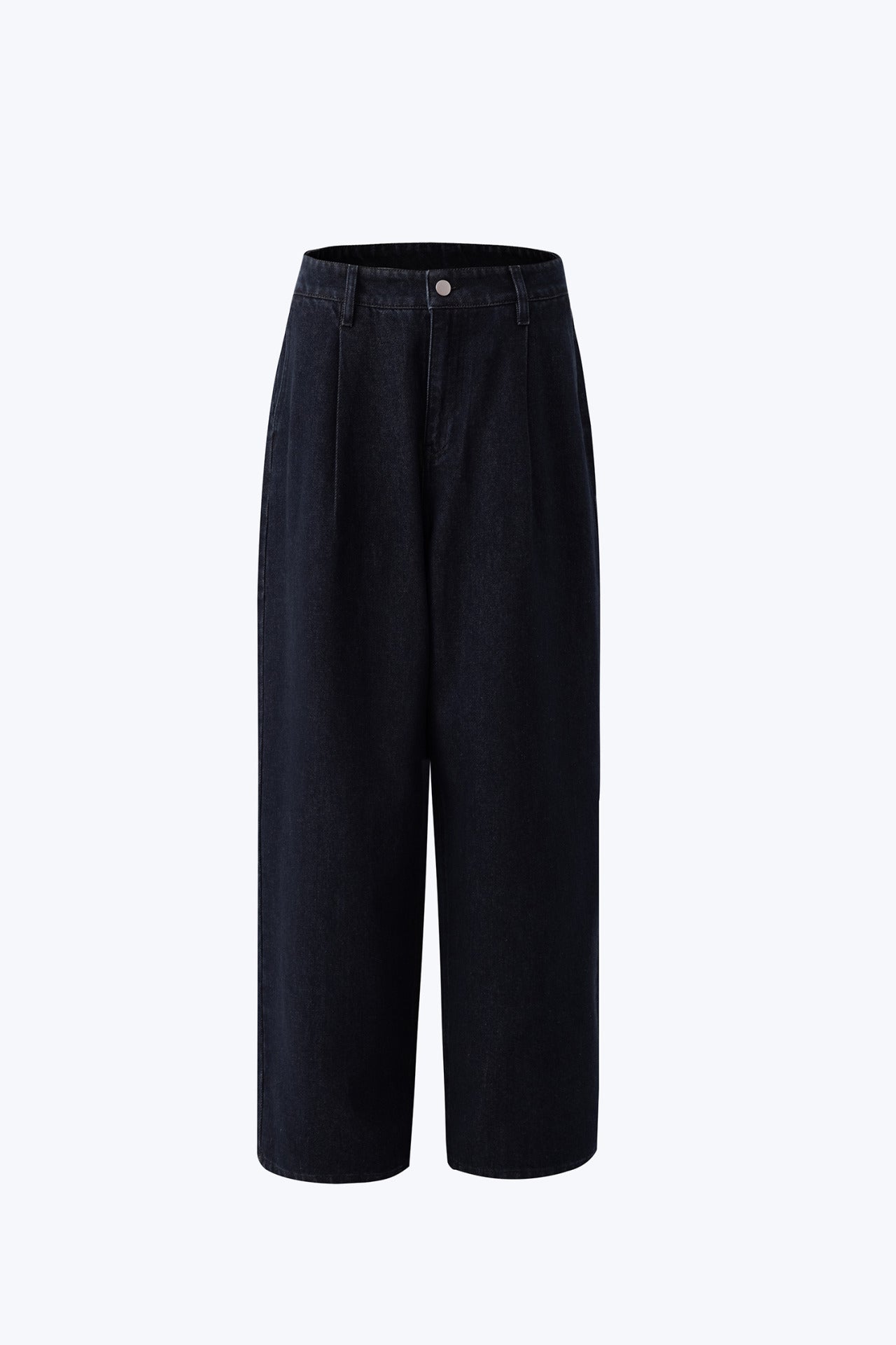 Cotton Denim Wide Leg Jeans