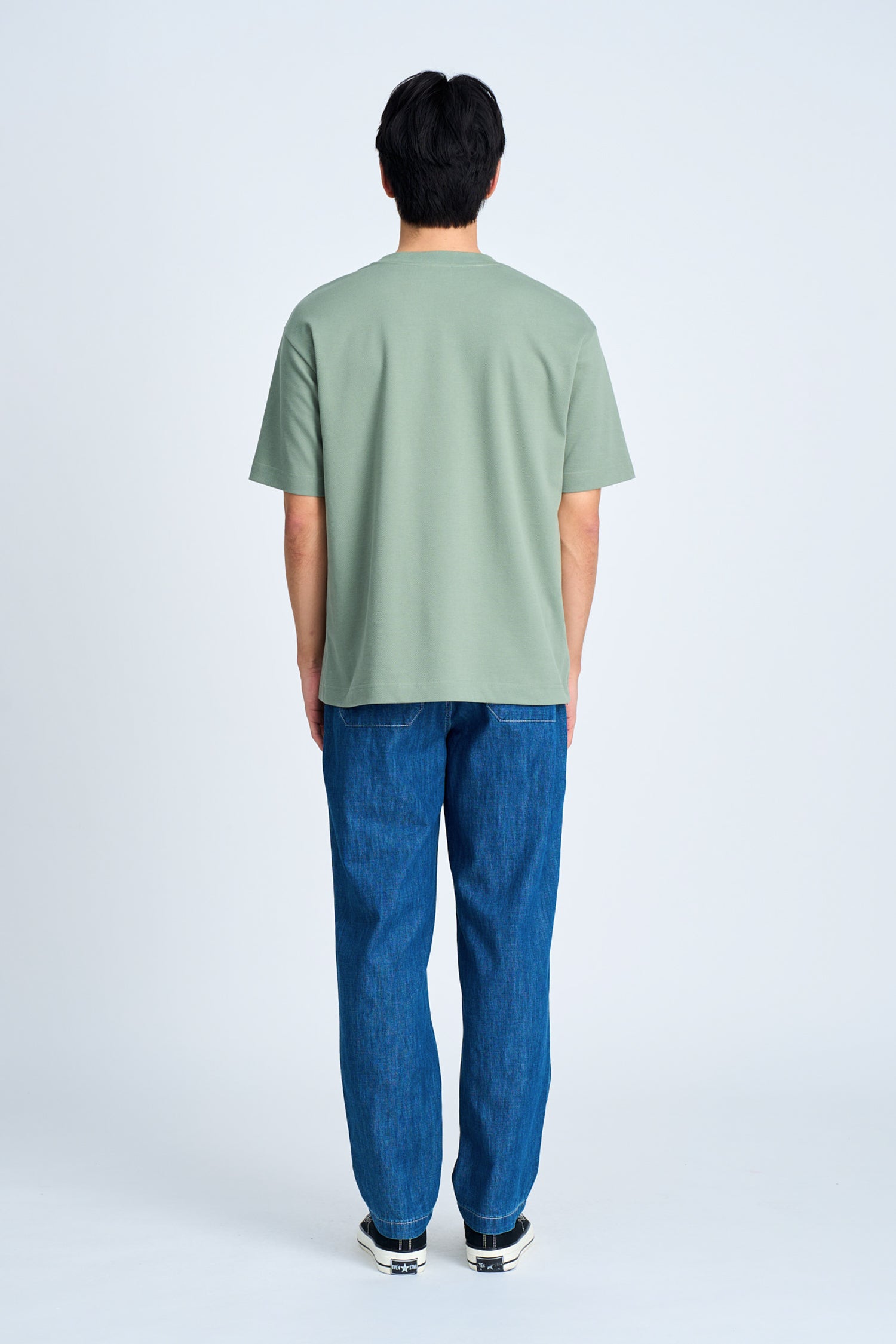 Elasticated Relaxed Cut Denim Pants