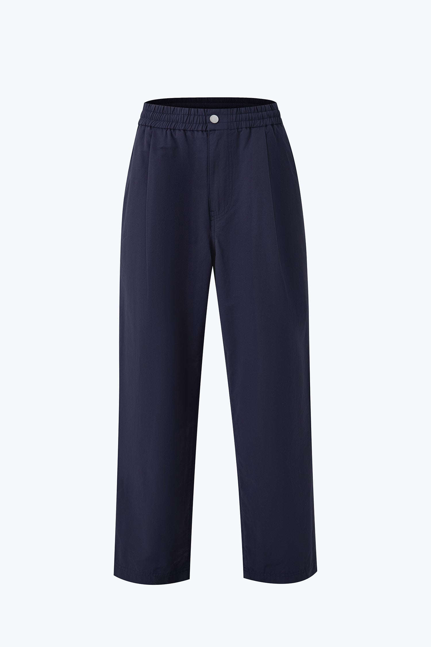 Nylon Cotton Drawstring Pants - Navy