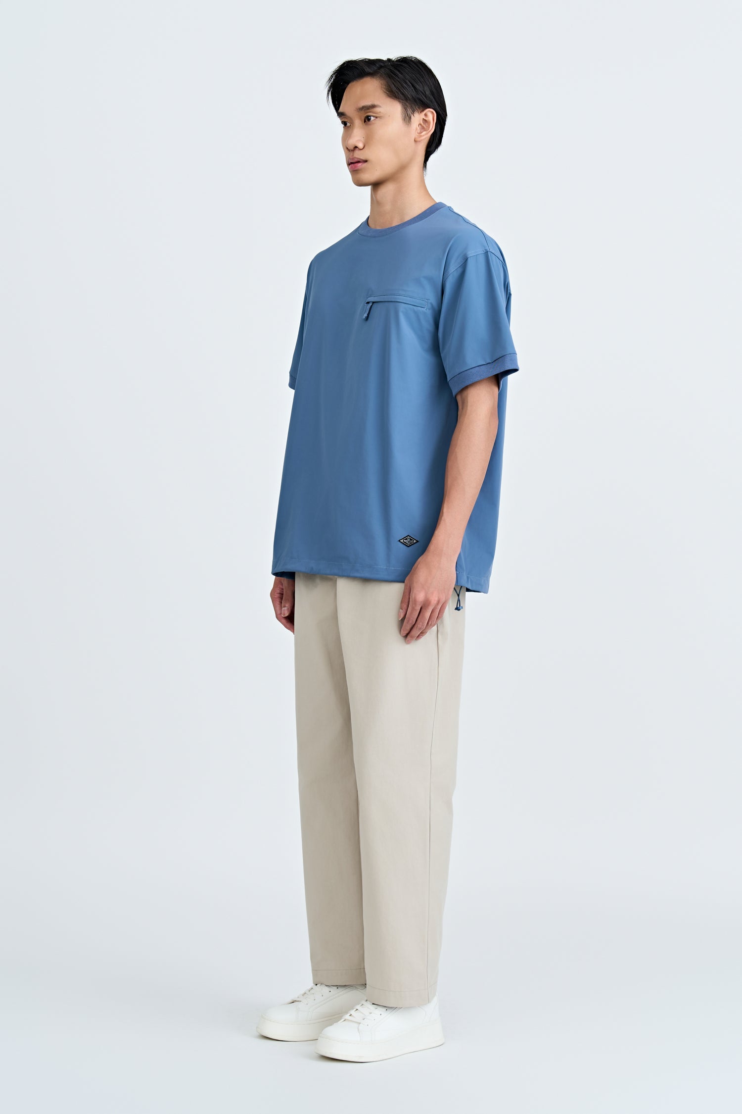 Relaxed Fit Drawstring Trousers - Sand