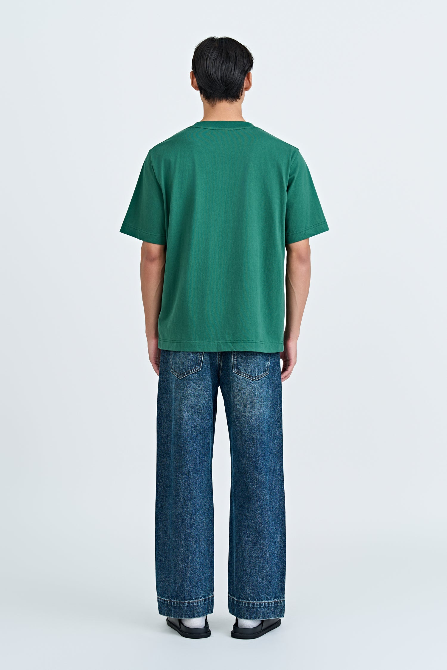 Buckle Relaxed Fit Jeans - Dark Denim