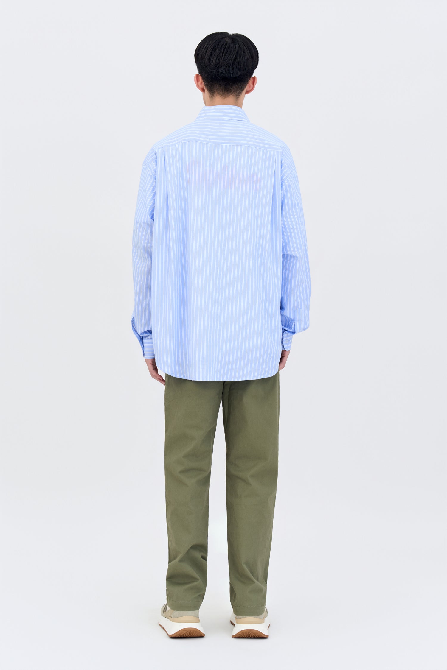 Relaxed Fit Cotton Twill Trousers - Sage