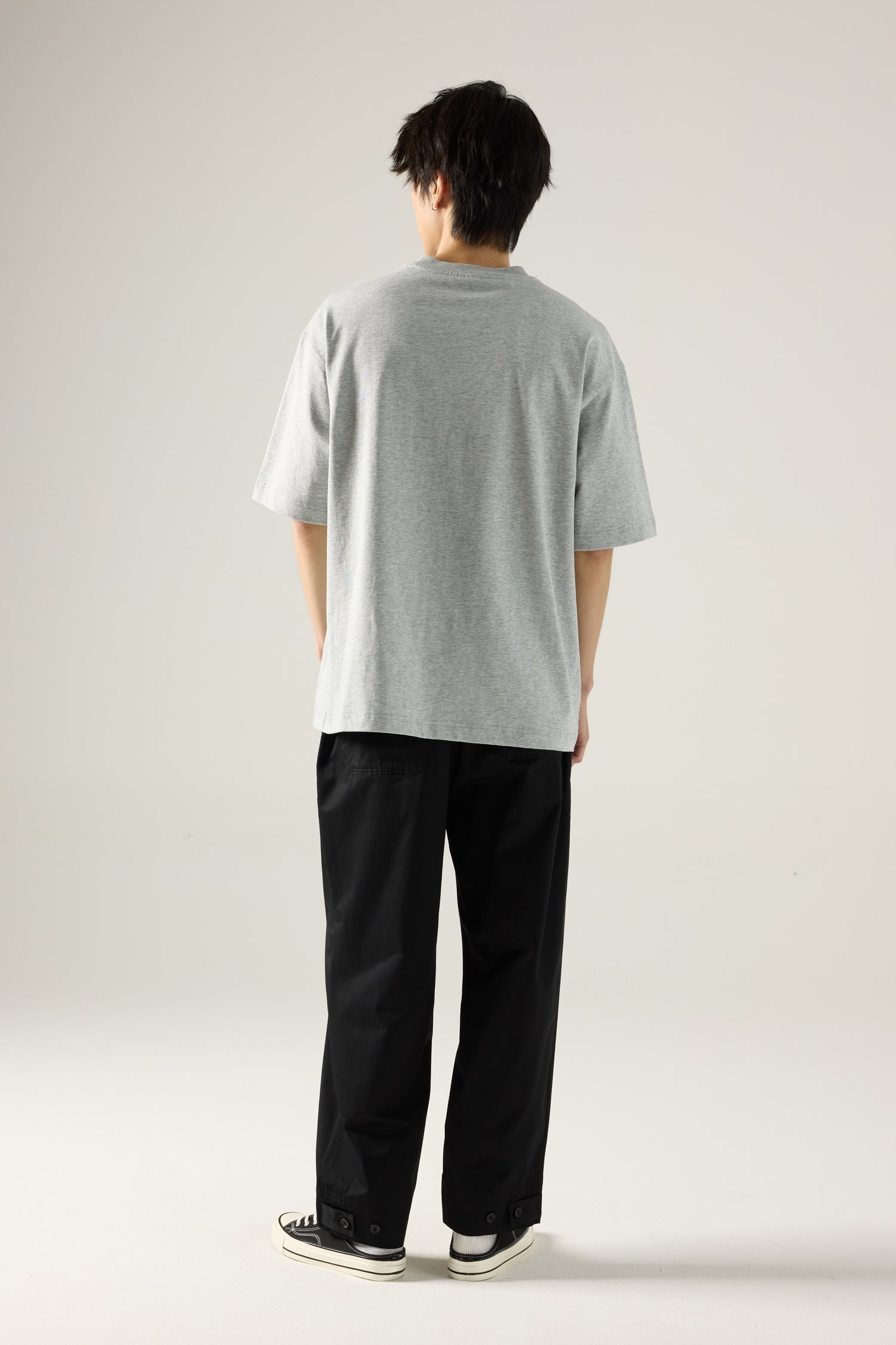 Relaxed Fit Drawstring Pants - Black