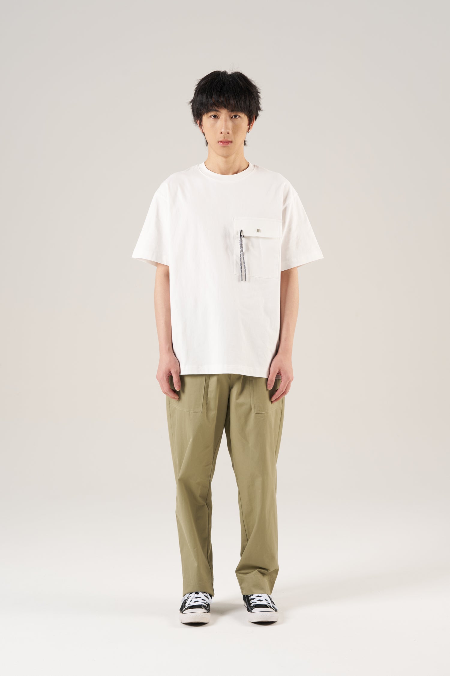 Relaxed Fit Drawstring Pants - Sage
