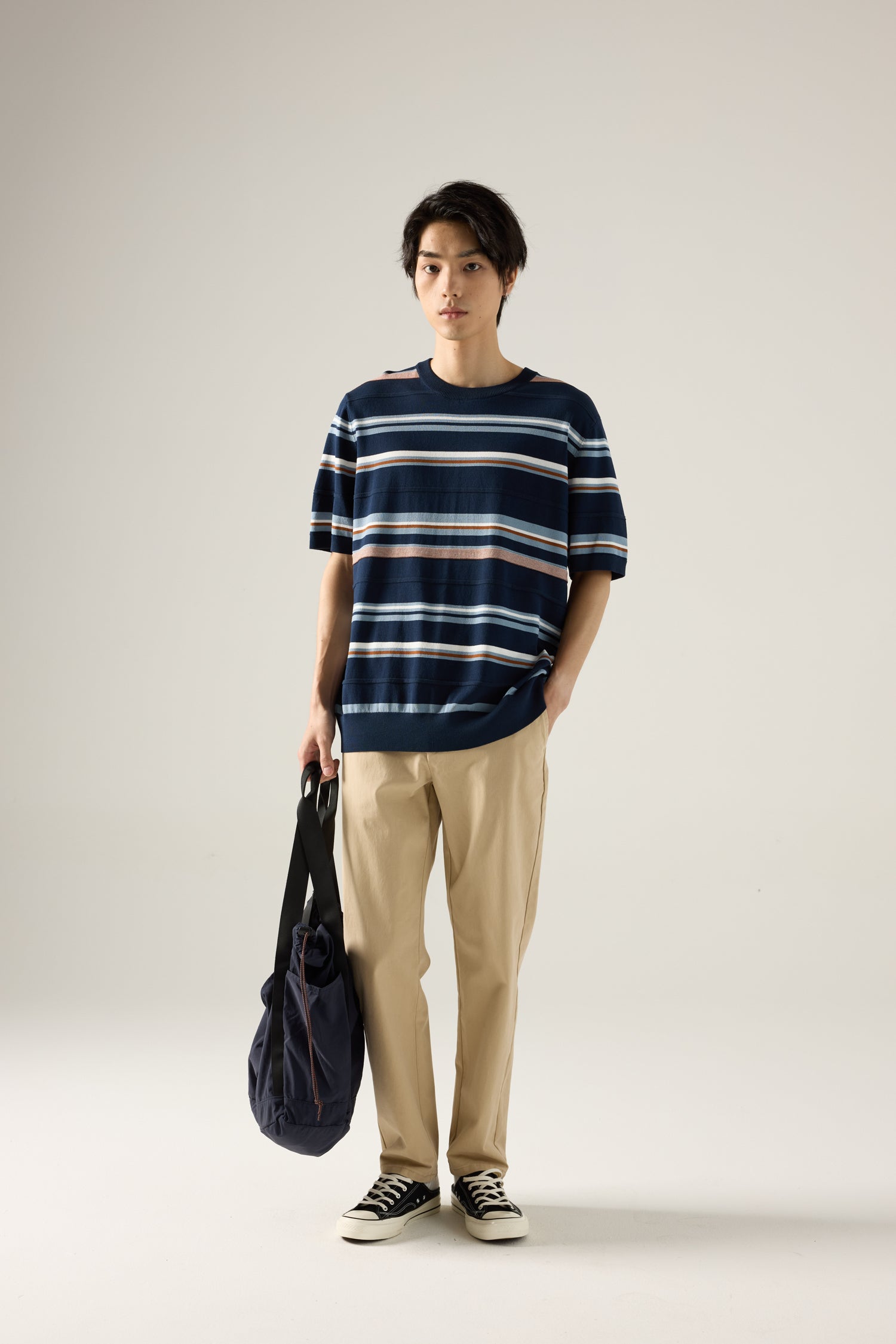 Regular Fit Cotton Twill Chinos - Khaki