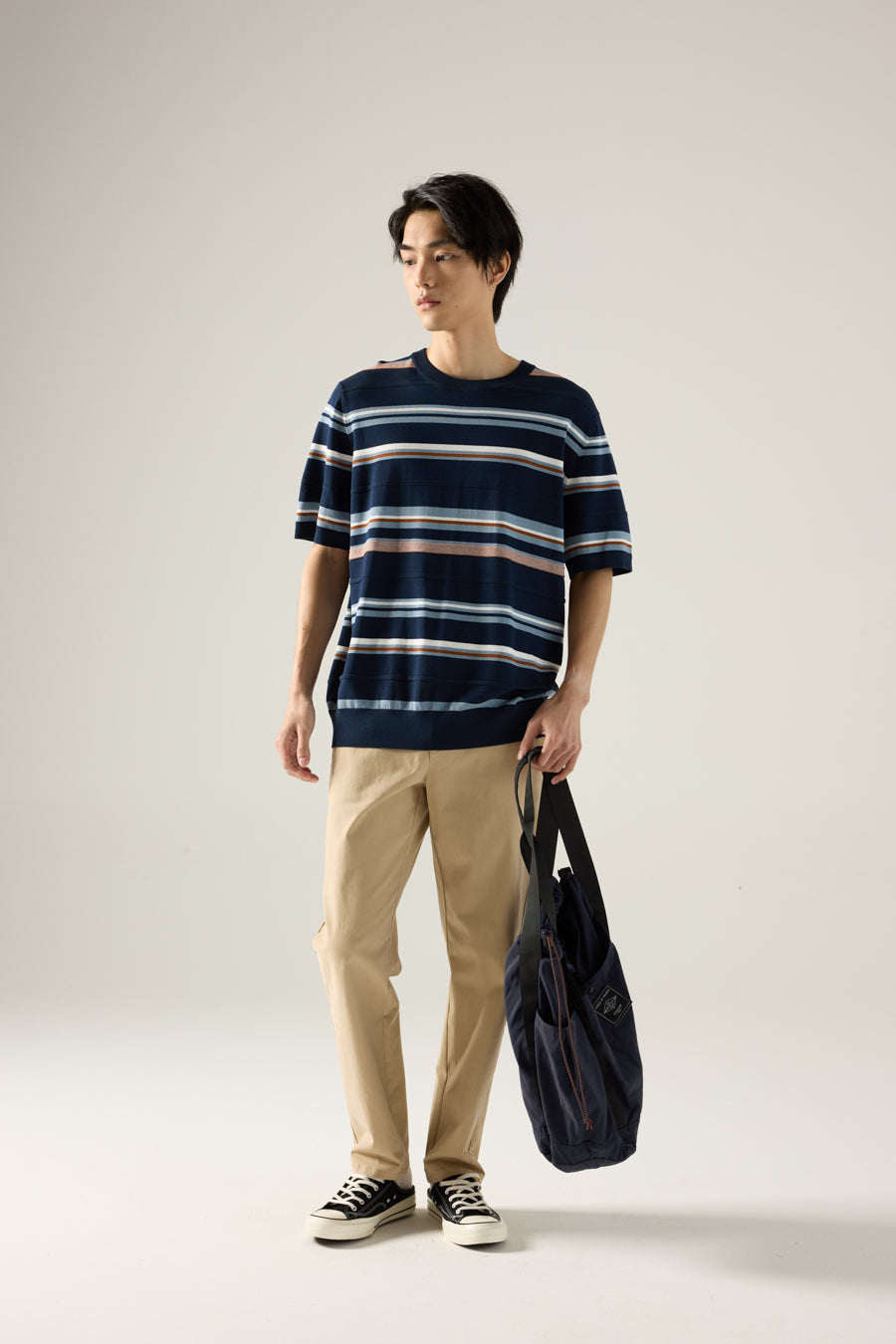 Regular Fit Cotton Twill Chinos - Khaki