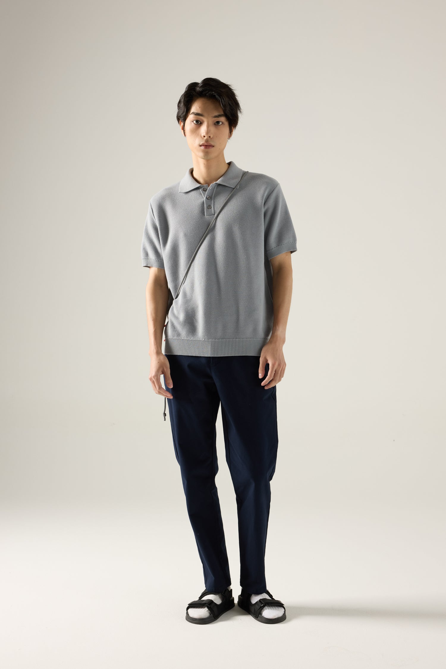 Regular Fit Cotton Twill Chinos - Navy