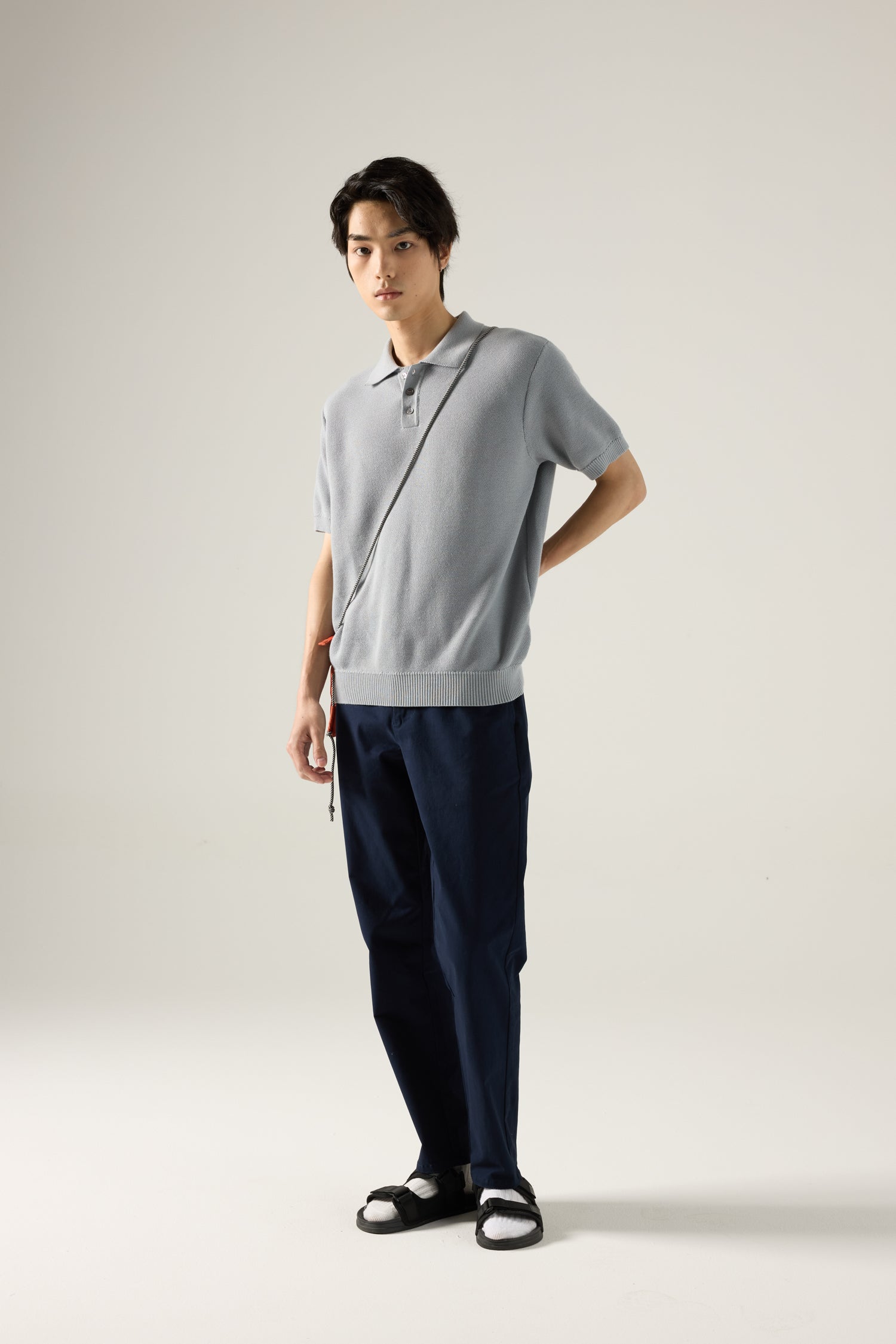 Regular Fit Cotton Twill Chinos - Navy