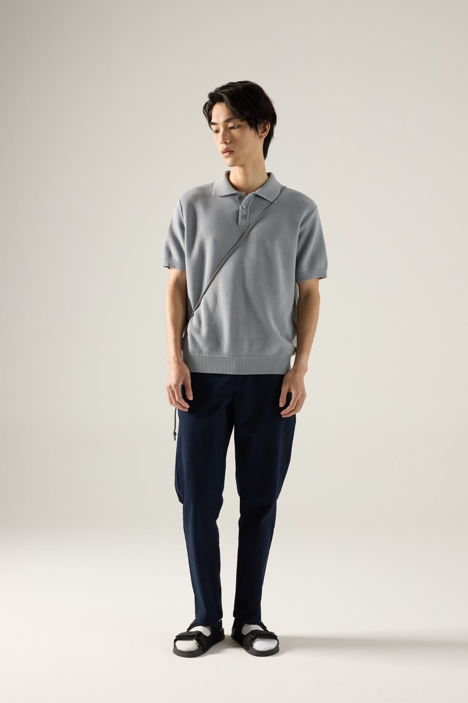 Regular Fit Cotton Twill Chinos - Navy