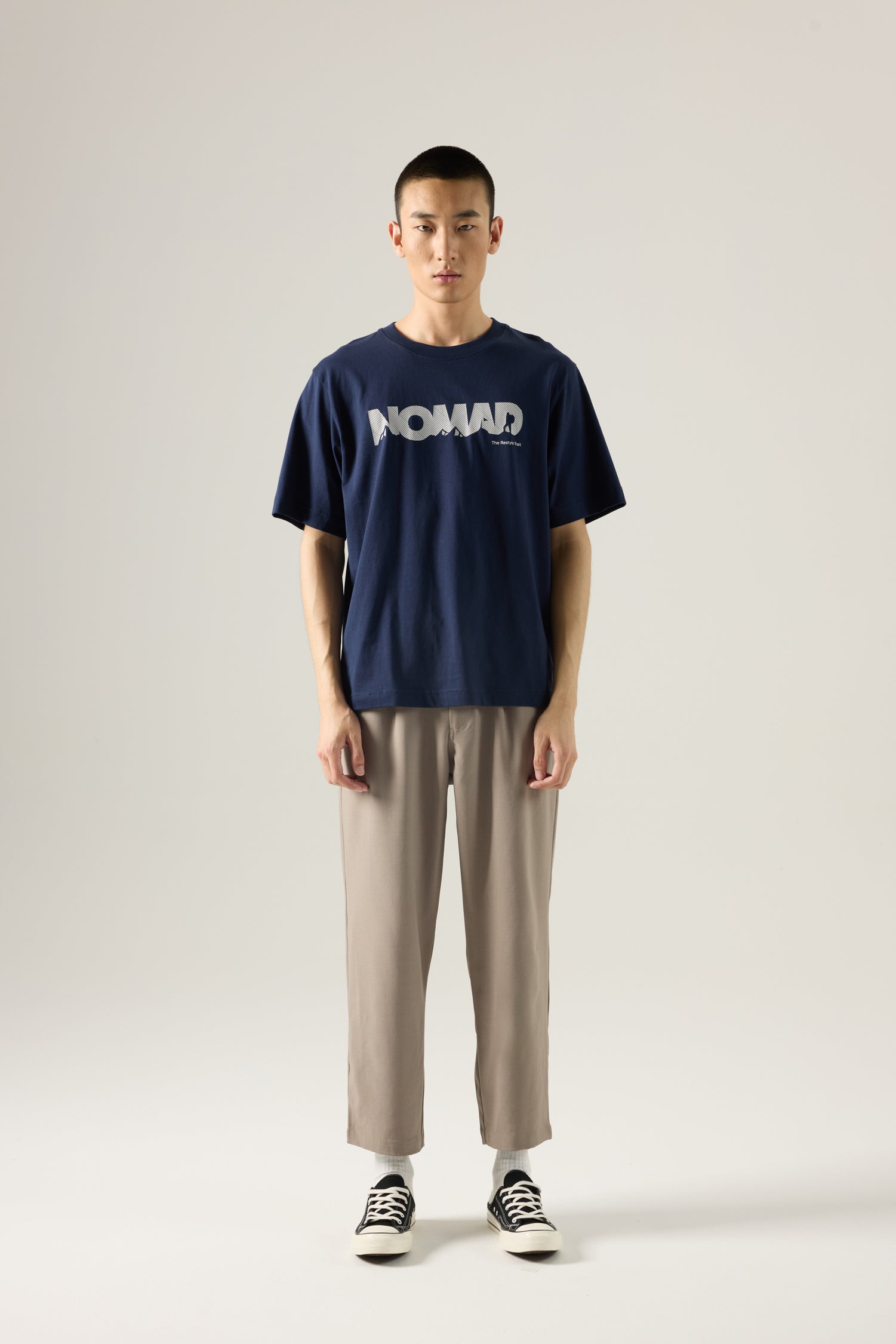 Elasticated Pleated Trousers - Olive