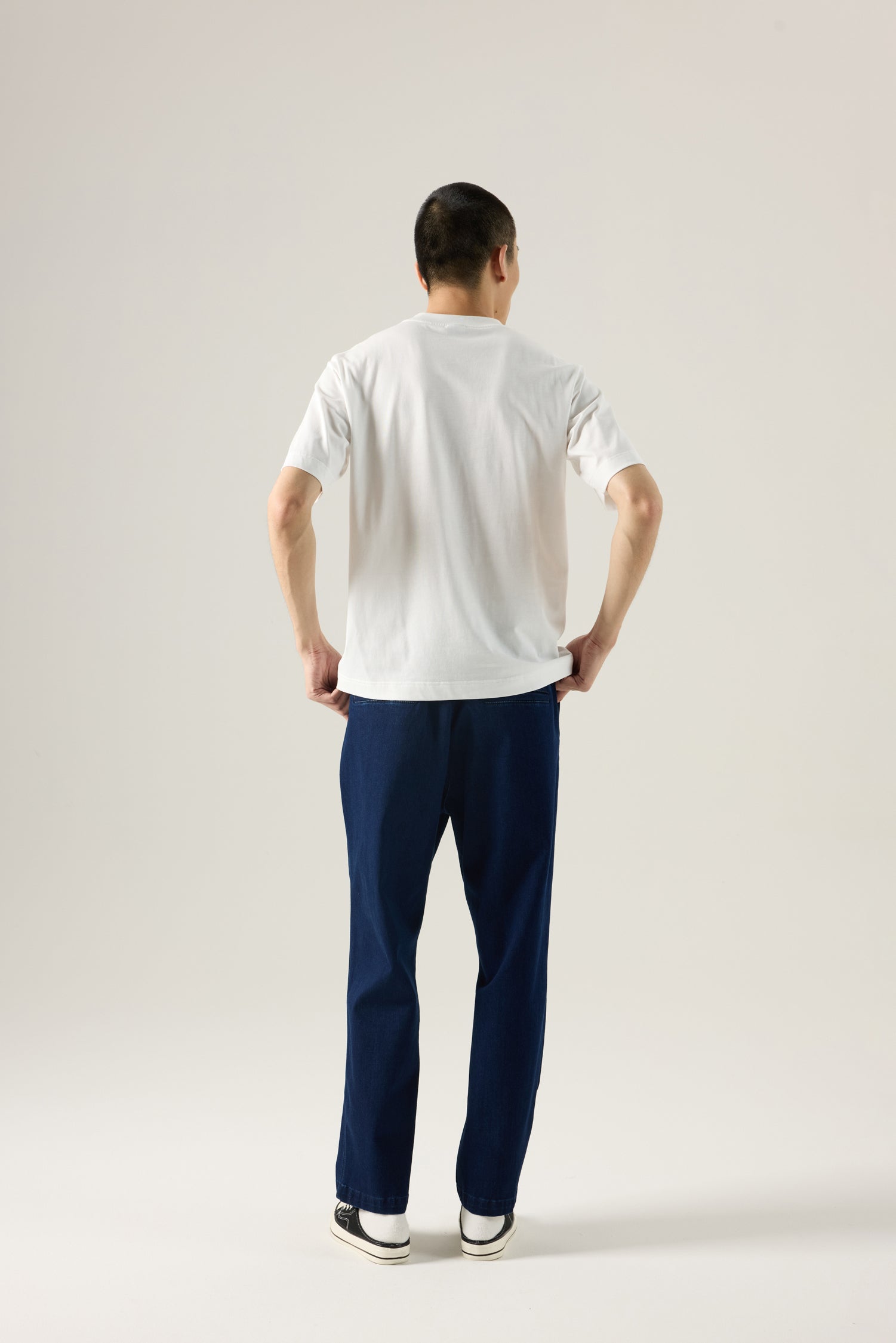 Utility Buckle Jeans - Dark Denim