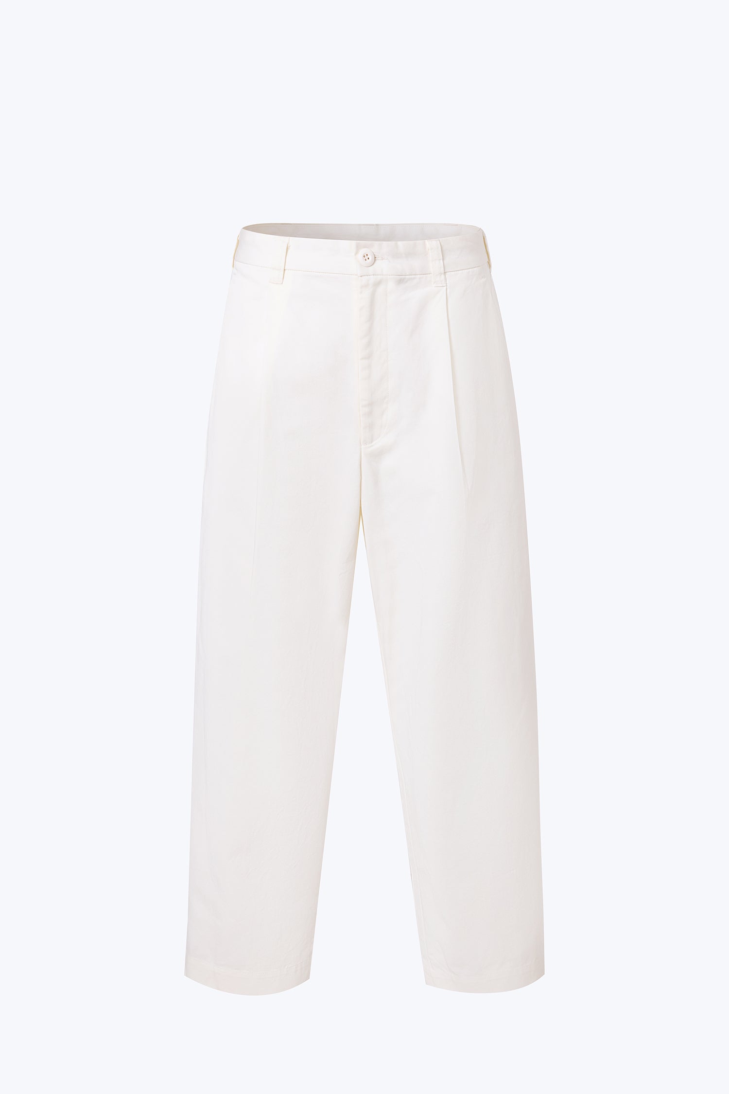 Relaxed Pleated Trousers - Cream