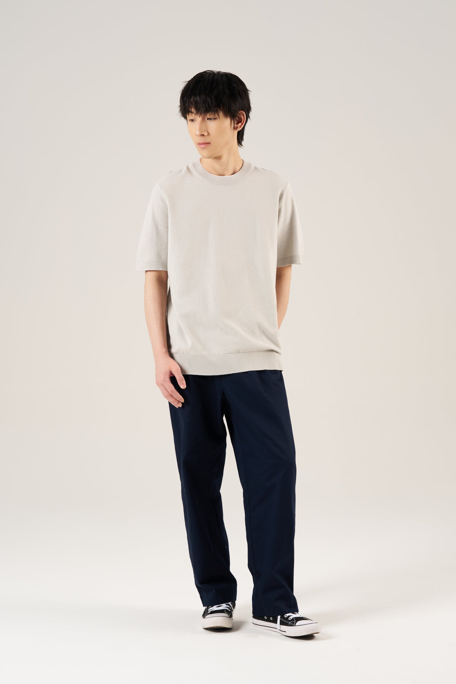 Relaxed Pleated Trousers - Navy – The Restyle Trait Malaysia