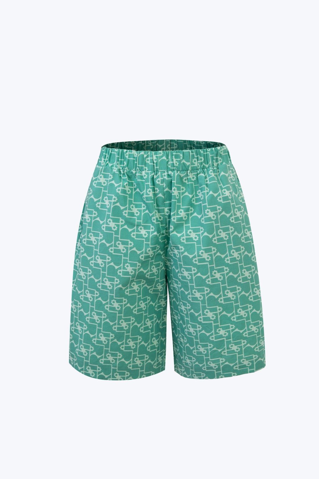 Cotton Wide Fit Graphic Bermudas