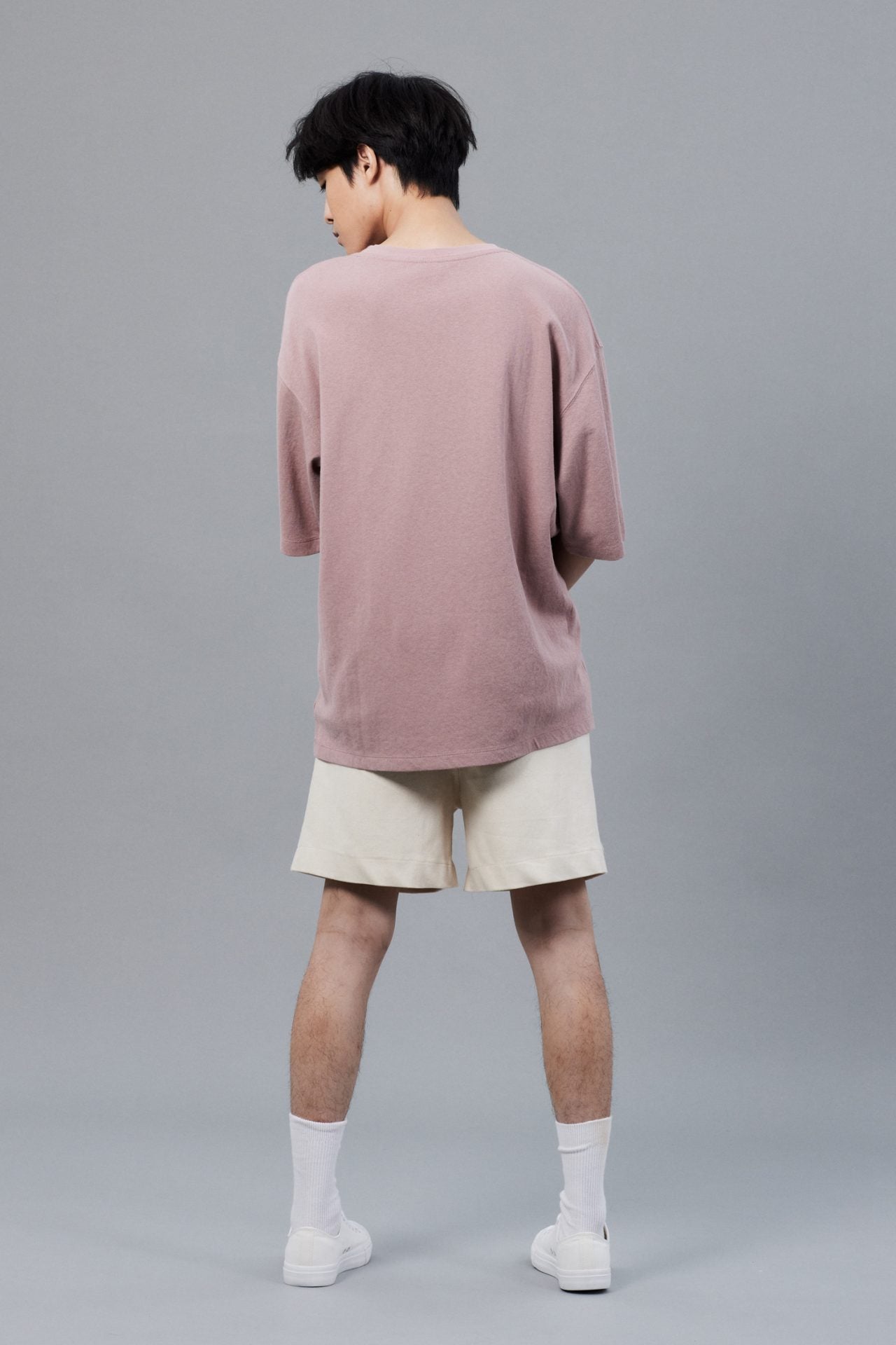 Cotton Twill Elastic Waist Shorts