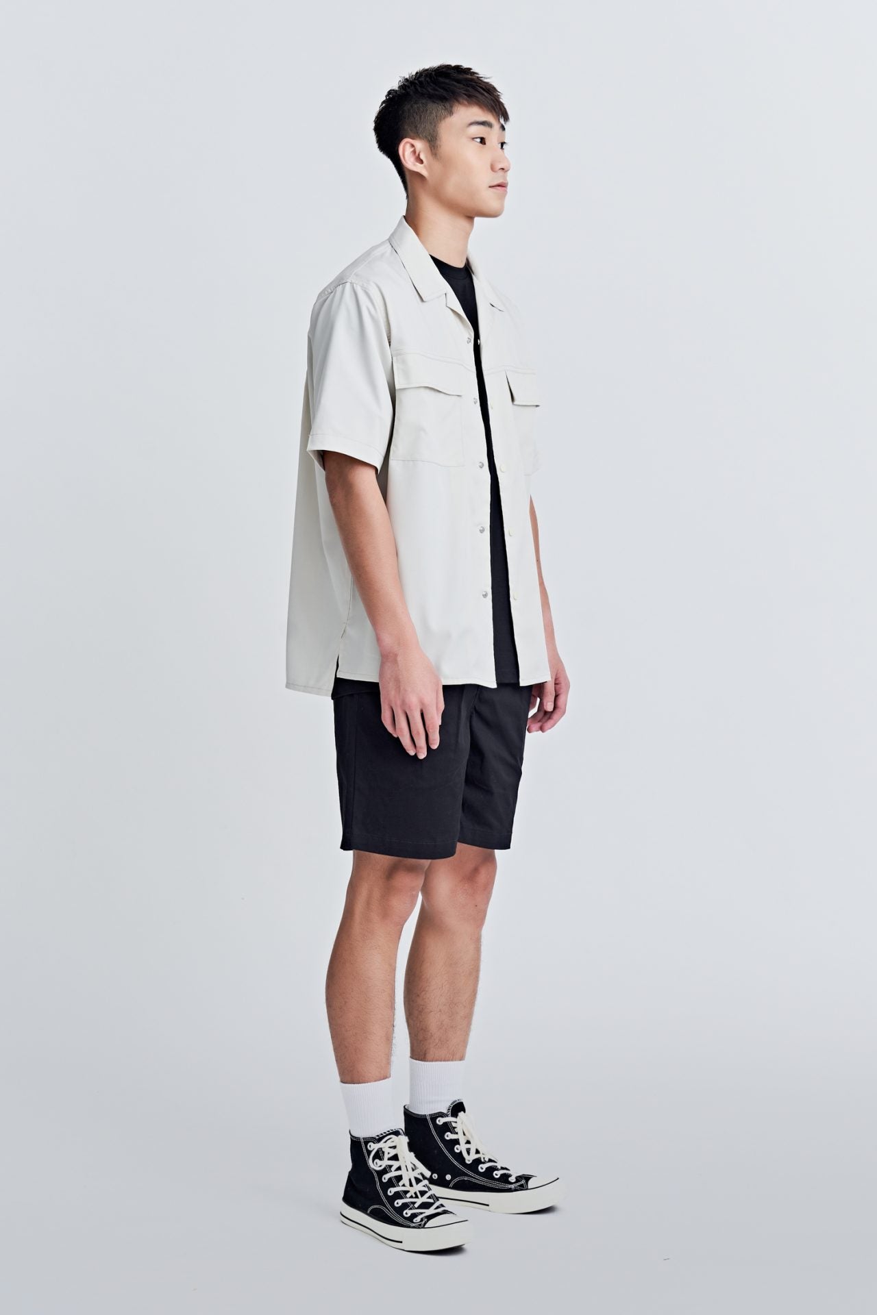 Cotton Double Pleated Bermudas