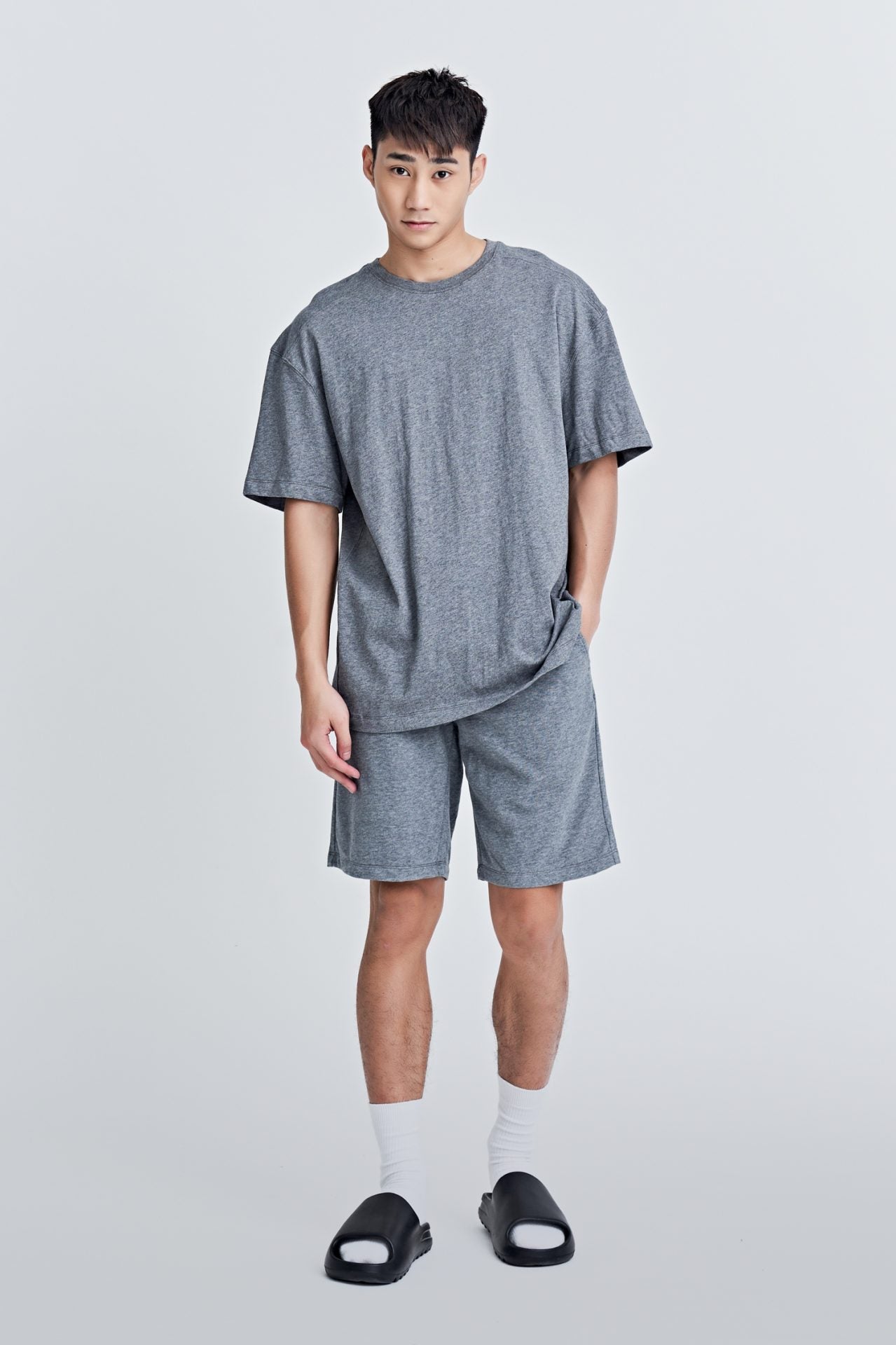 Jersey Lounge Bermudas - Dark Melange