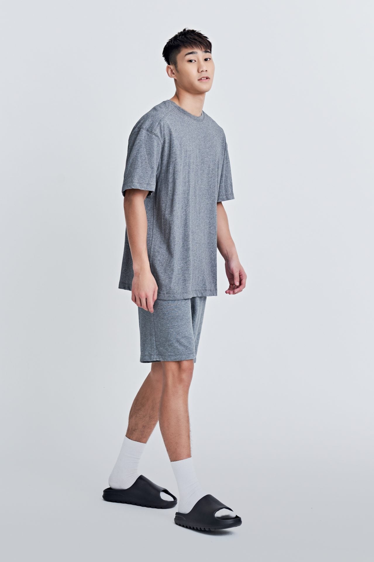 Jersey Lounge Bermudas - Dark Melange