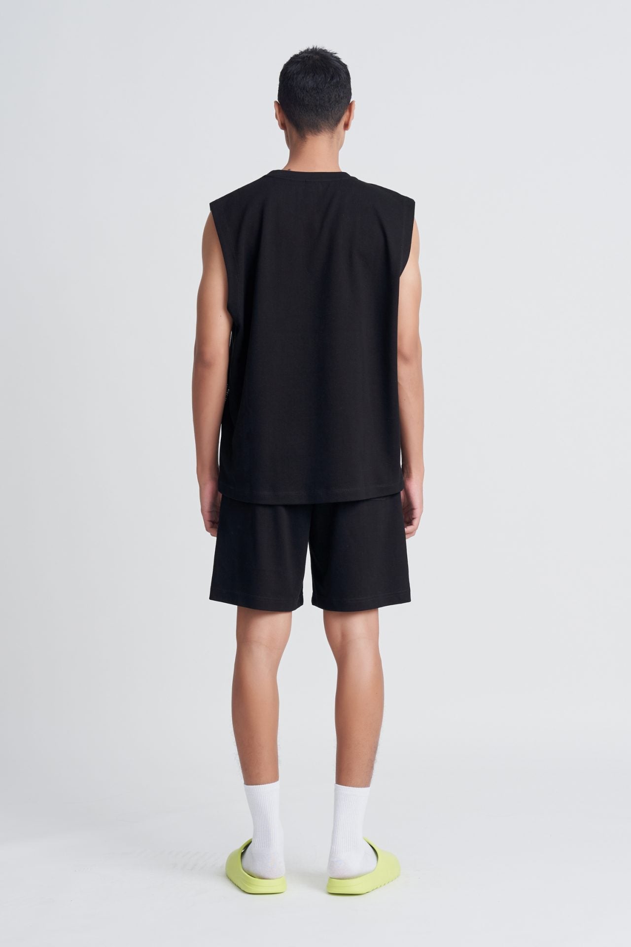 Polycotton Twill Jersey Drawstring Logo Bermudas