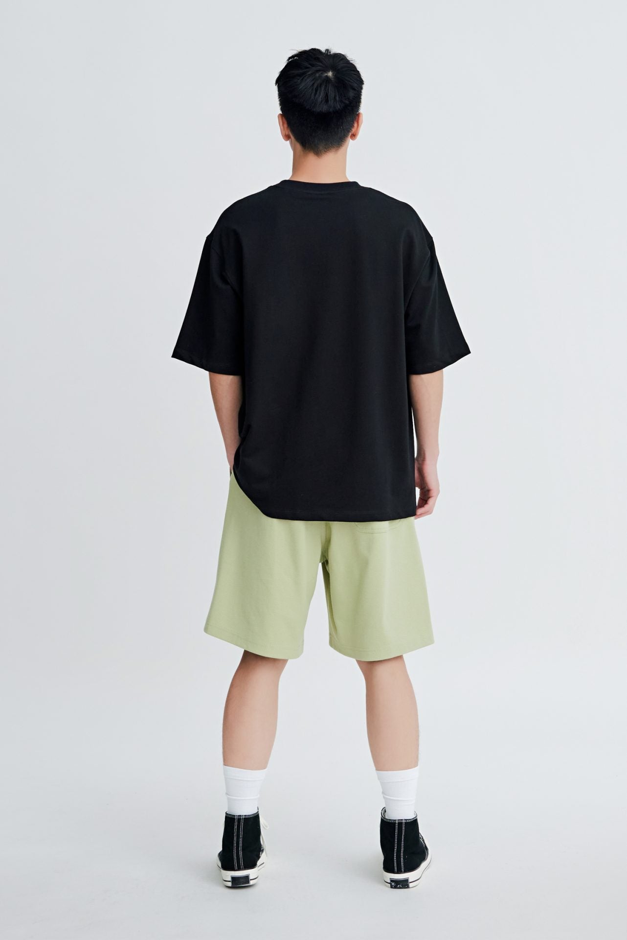 Twill Jersey Wide-fit Bermudas - Pistachio