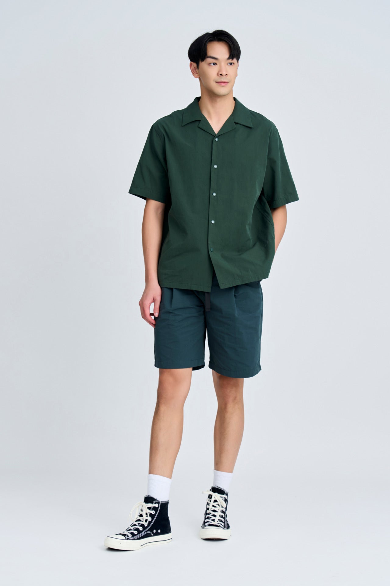 Wide-Fit Technical Bermudas - Forest