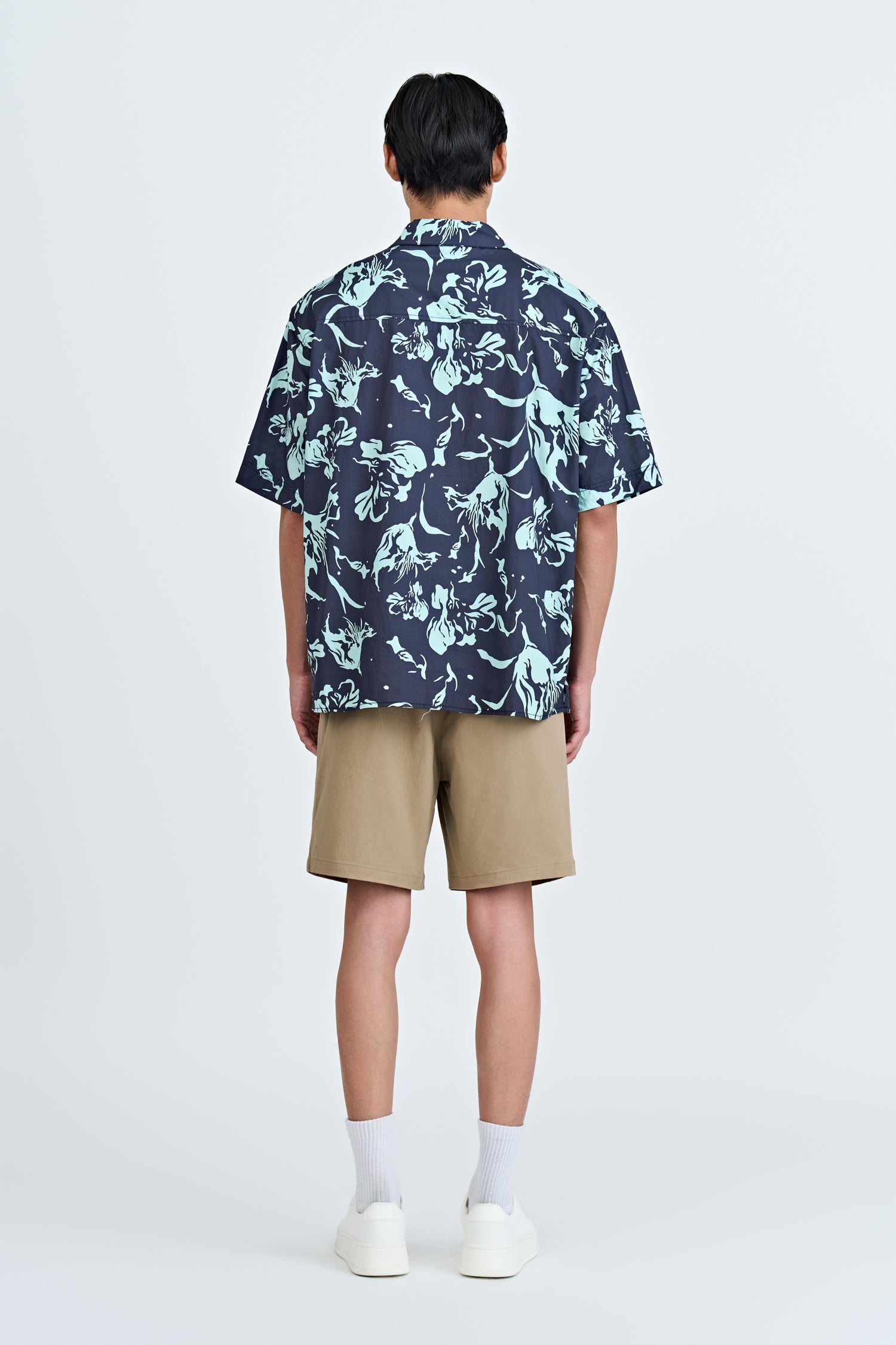 Drawstring Straight Cut Bermudas - Dark Khaki