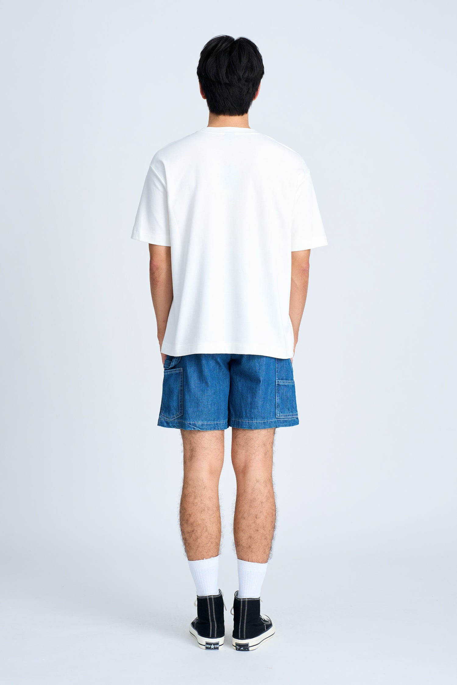 Elasticated Relaxed Cut Denim Bermudas