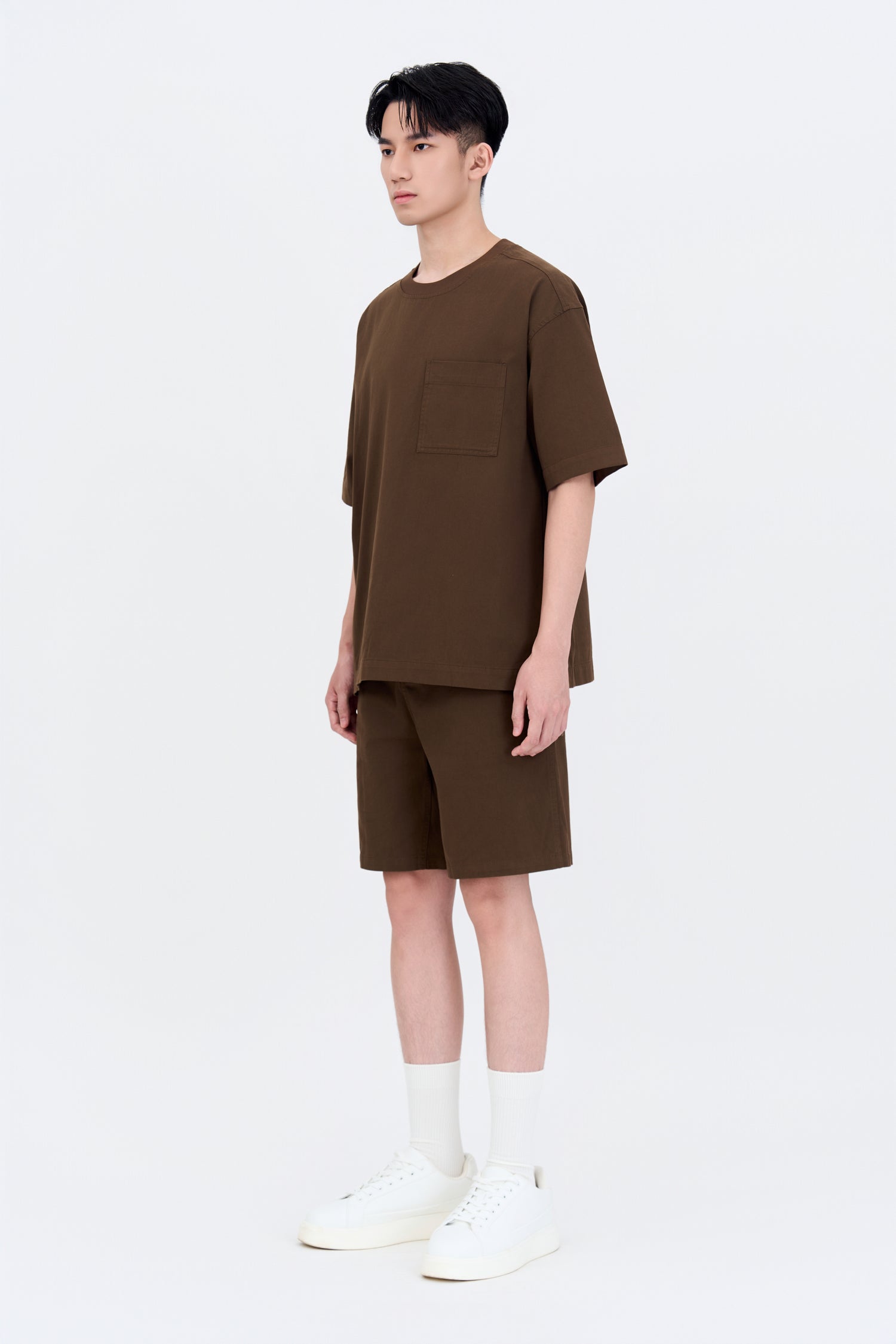 Denim Casual Shorts - Cocoa