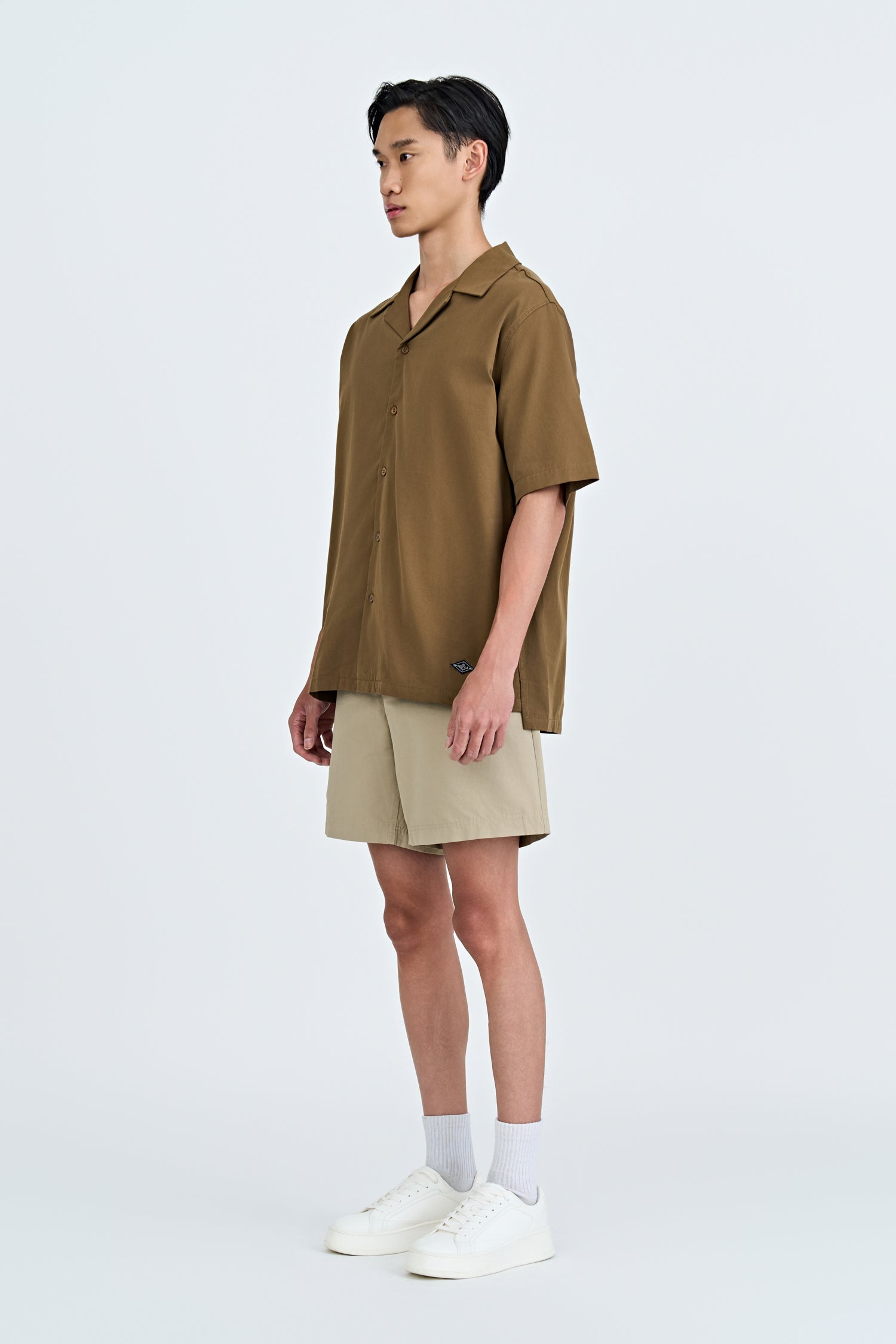 Denim Casual Shorts - Khaki