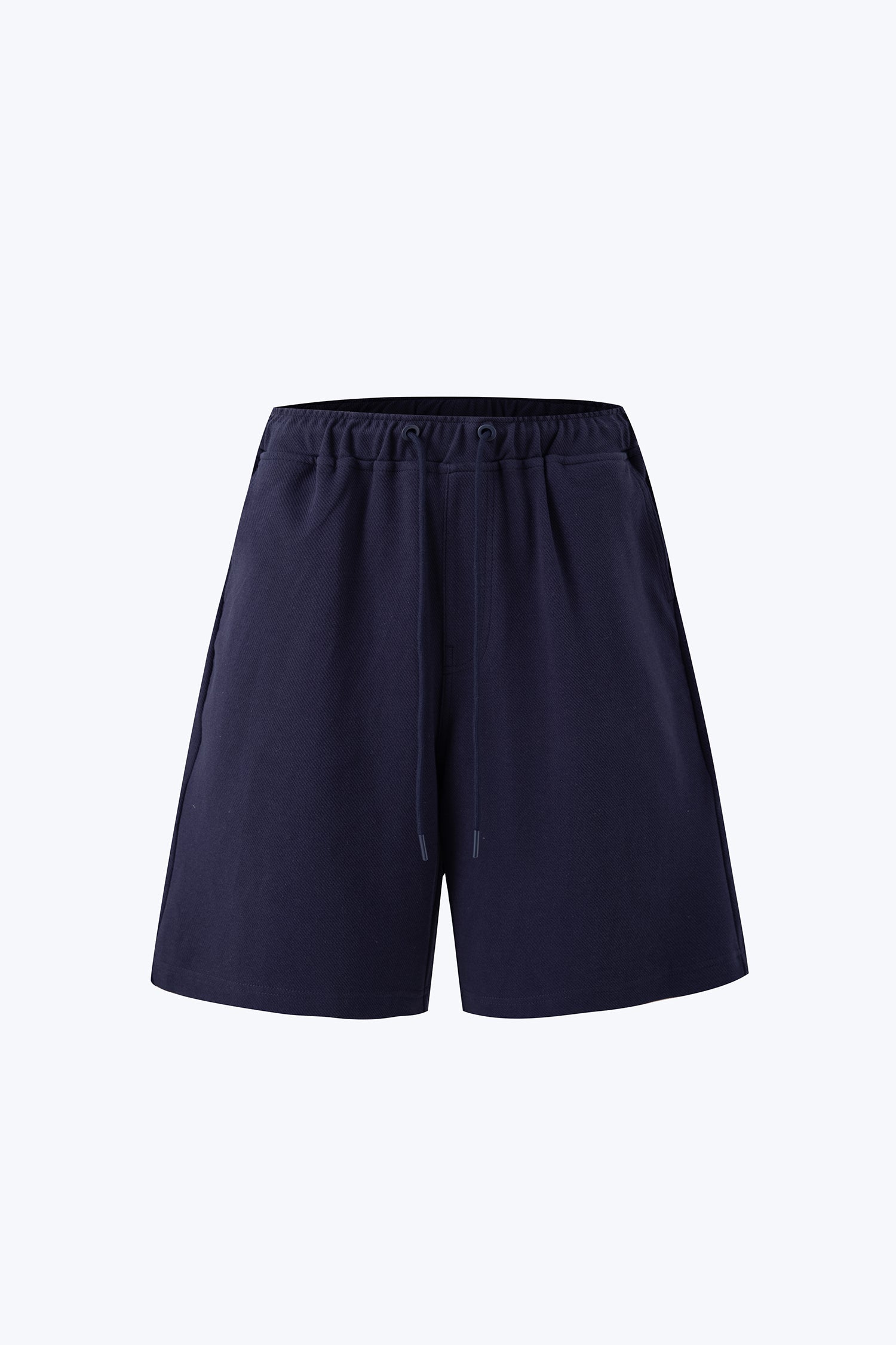 Twill Jersey Boxed Logo Bermudas - Navy