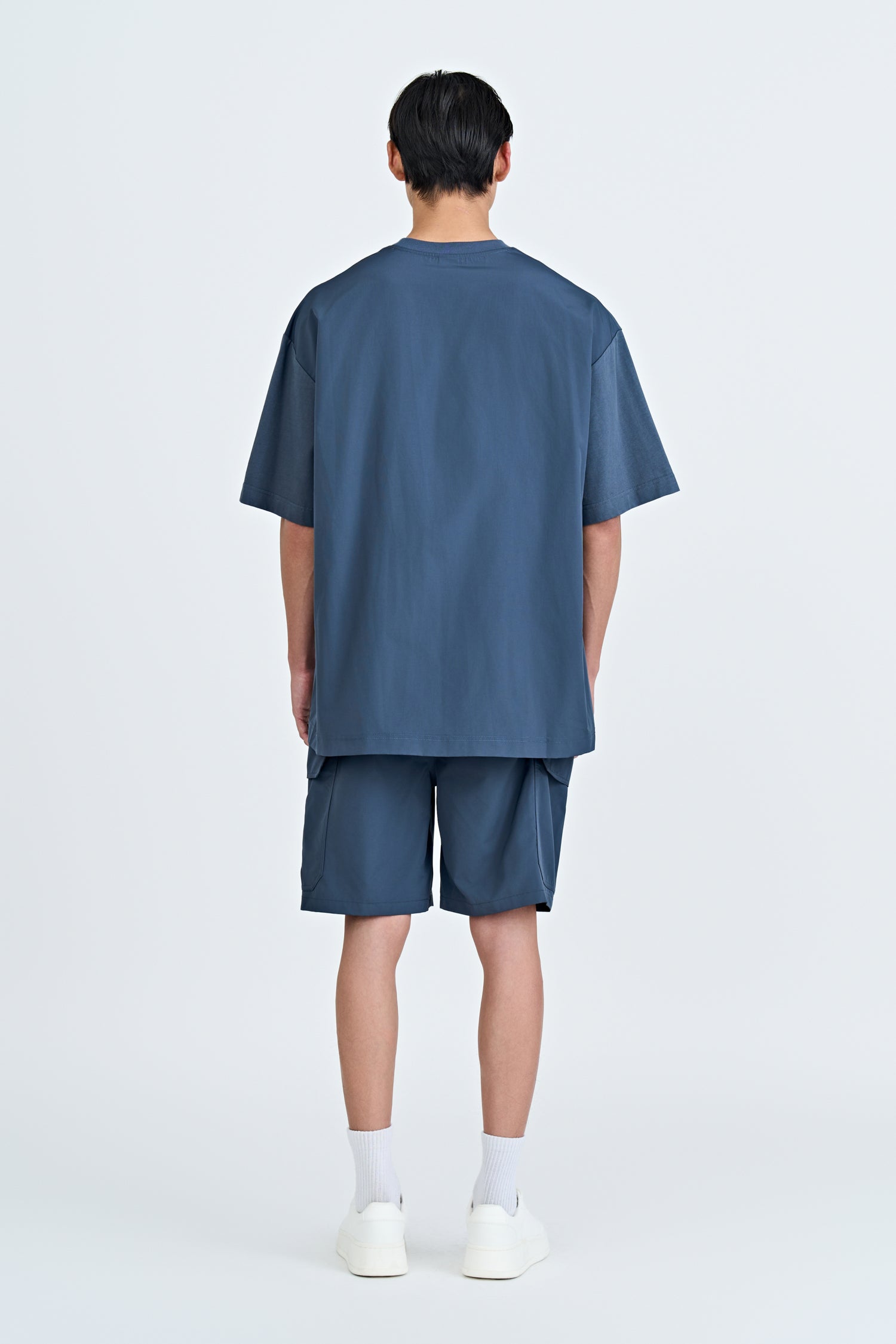 Elasticated Utility Cargo Bermudas - Dark Grey